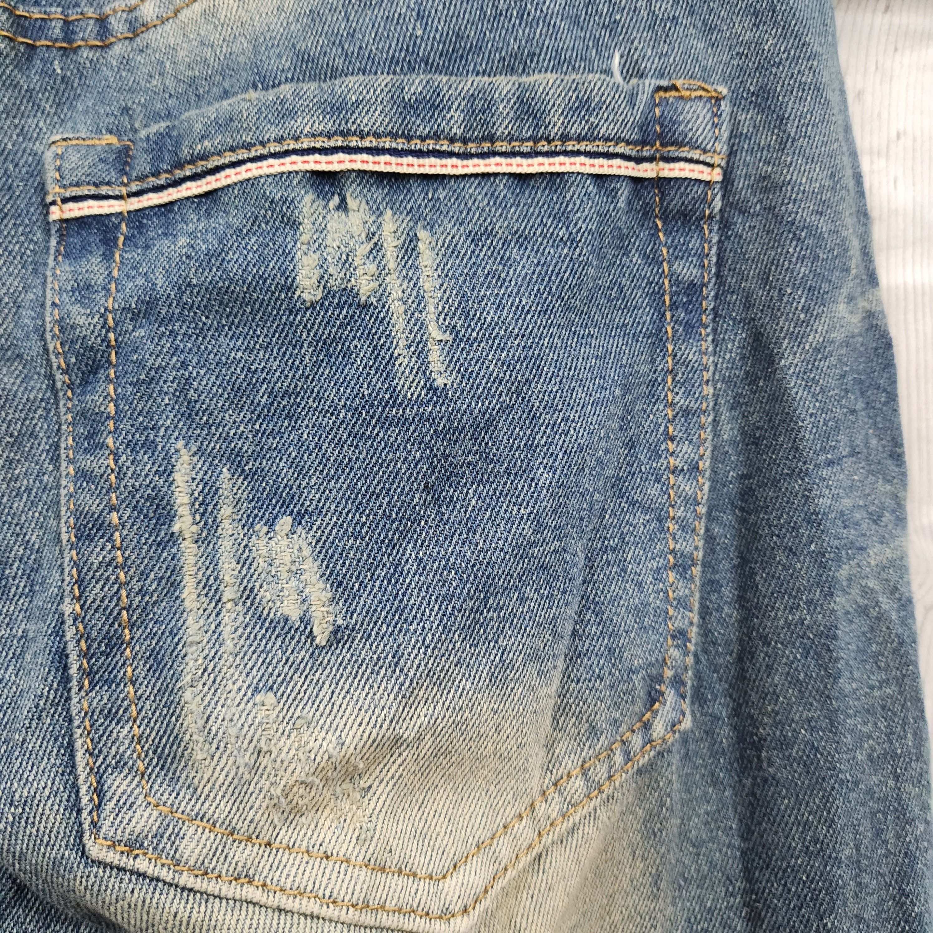 If Six Was Nine × Japan Blue × Japanese Brand Acid Wash Blue Japan Denim Straight Cut Jeans Size US 32 / EU 48 - 9 Thumbnail
