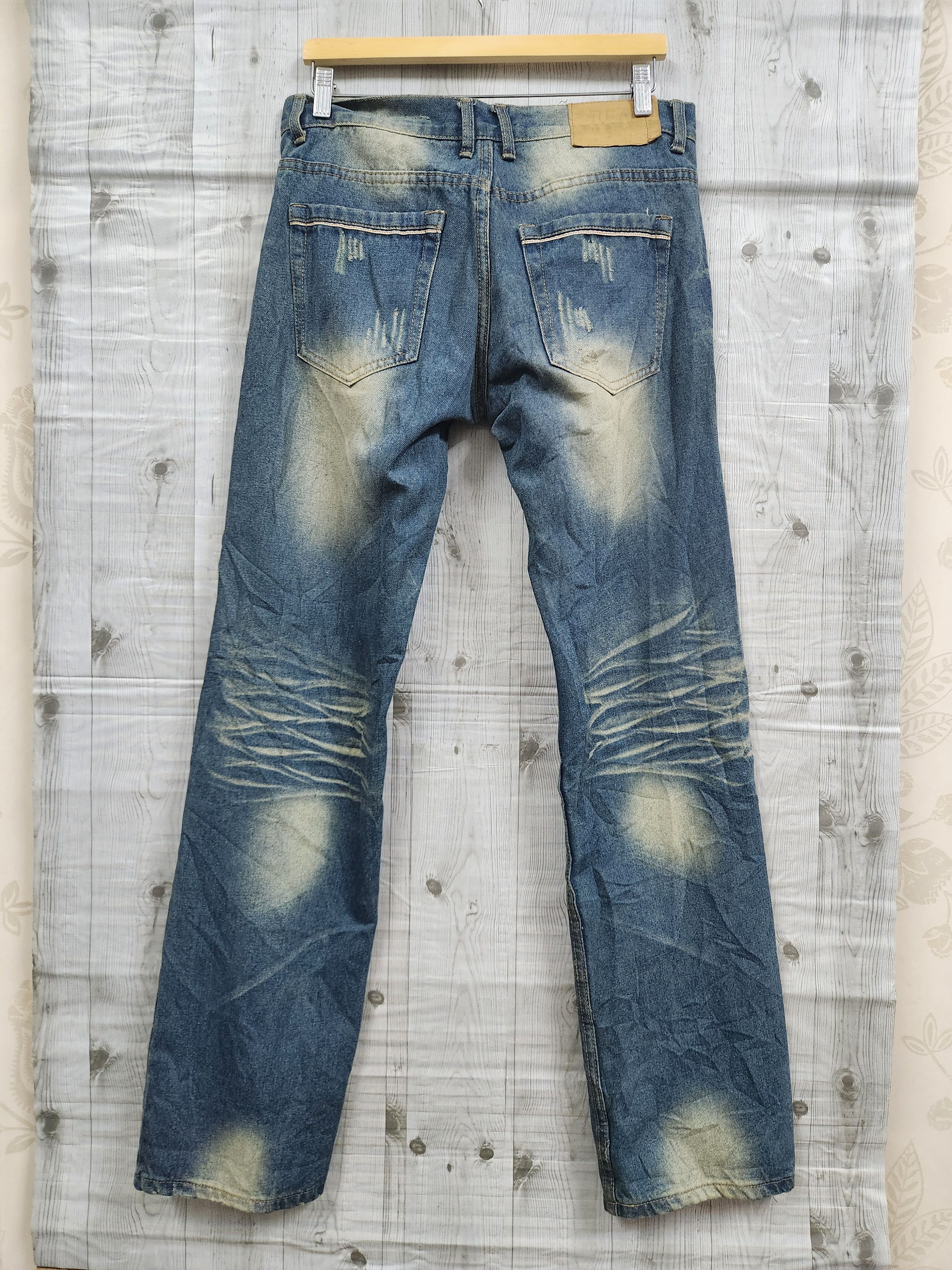 If Six Was Nine × Japan Blue × Japanese Brand Acid Wash Blue Japan Denim Straight Cut Jeans Size US 32 / EU 48 - 18 Thumbnail