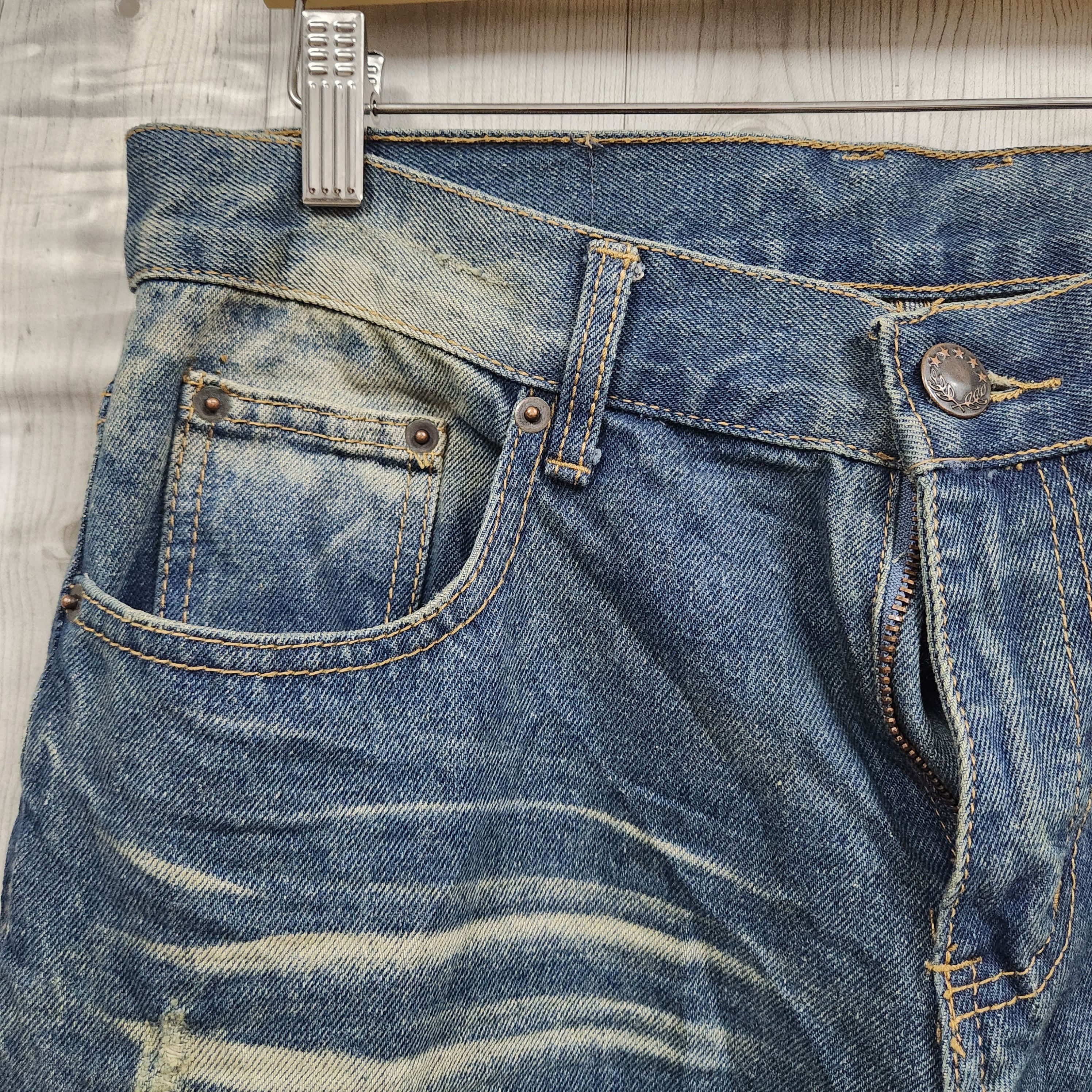 If Six Was Nine × Japan Blue × Japanese Brand Acid Wash Blue Japan Denim Straight Cut Jeans Size US 32 / EU 48 - 16 Thumbnail