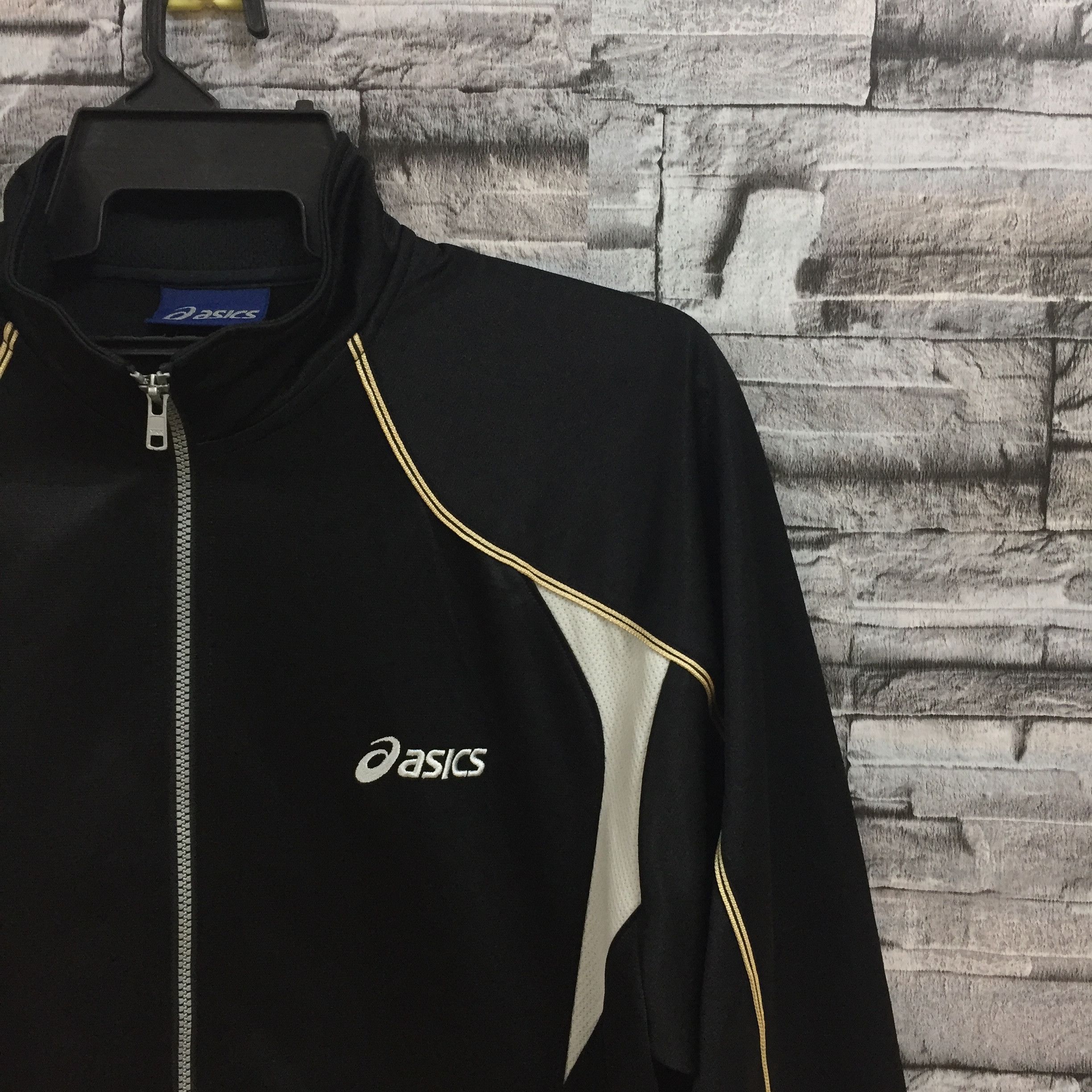 Asics Vintage Asics sweatshirt zipper embroidered fit XL black Size US XL / EU 56 / 4 - 2 Thumbnail