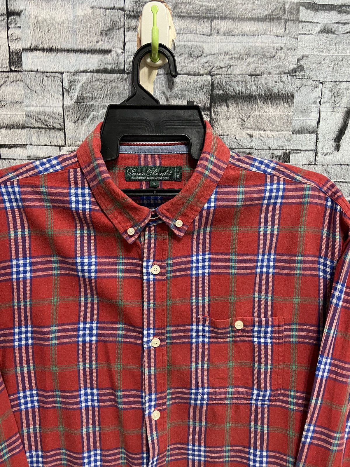 Flannel Vintage Flannel single pocket plaid design size 3L fit L Size US L / EU 52-54 / 3 - 2 Thumbnail