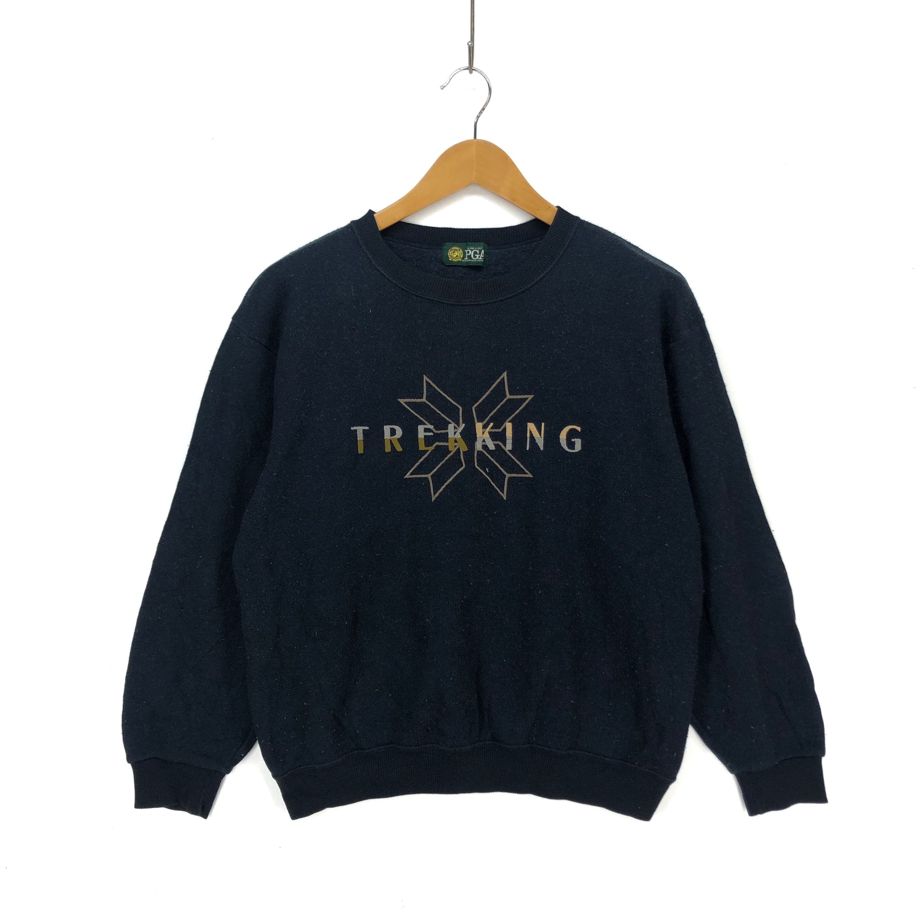 image of Trekking By Pga Tour Crew Neck Sweatshirt 1370-49 in Black, Men's (Size Medium)