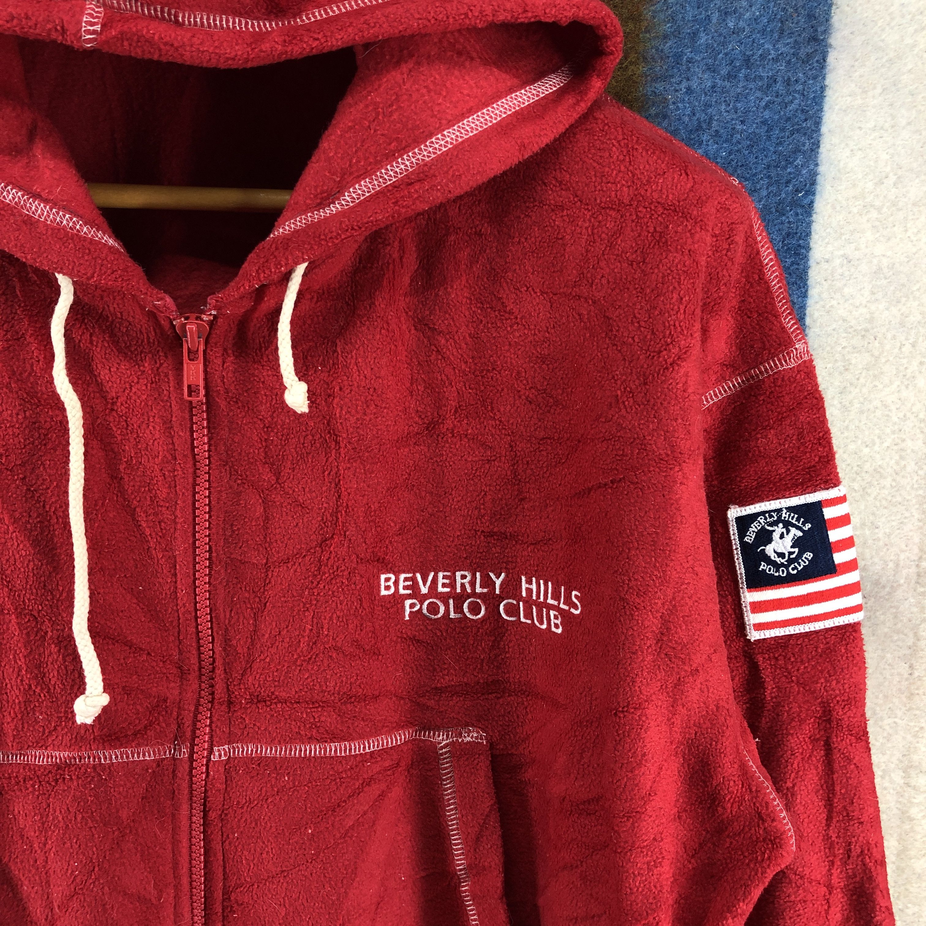 Beverly Hills Polo Club BHPC Hoodie Fleece American Patch Logo #030/B Size US M / EU 48-50 / 2 - 2 Thumbnail