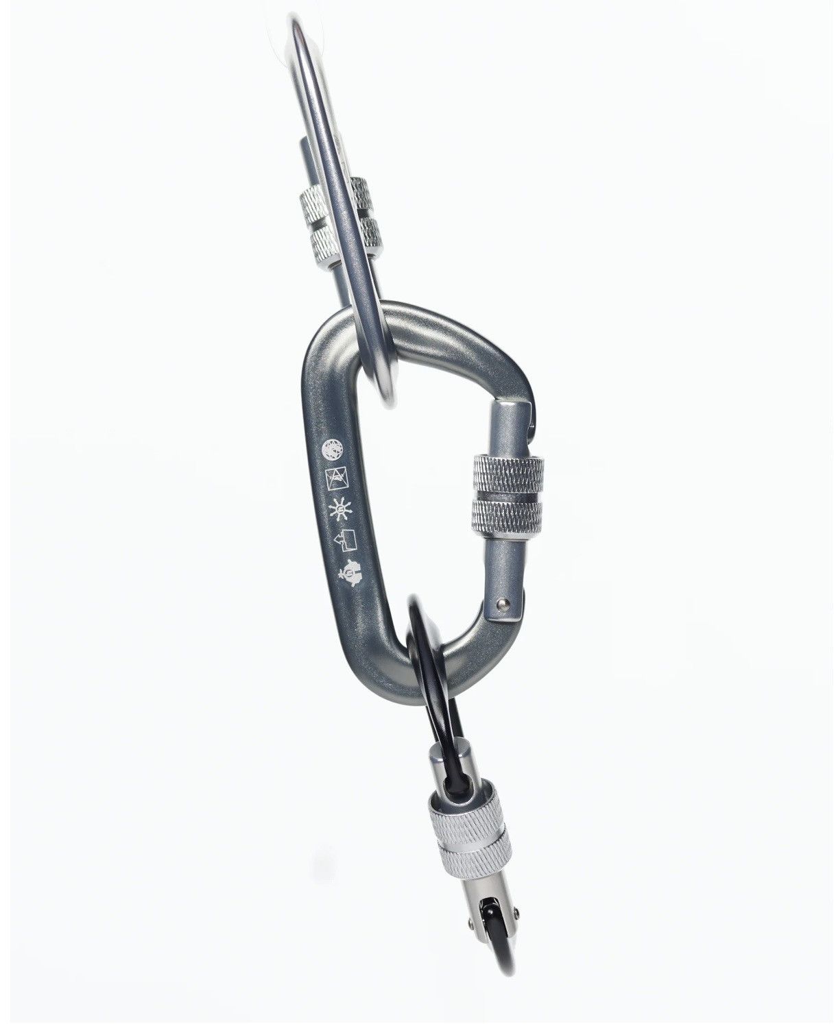 image of Hidden Ny Members Carabiner in Silver, Men's