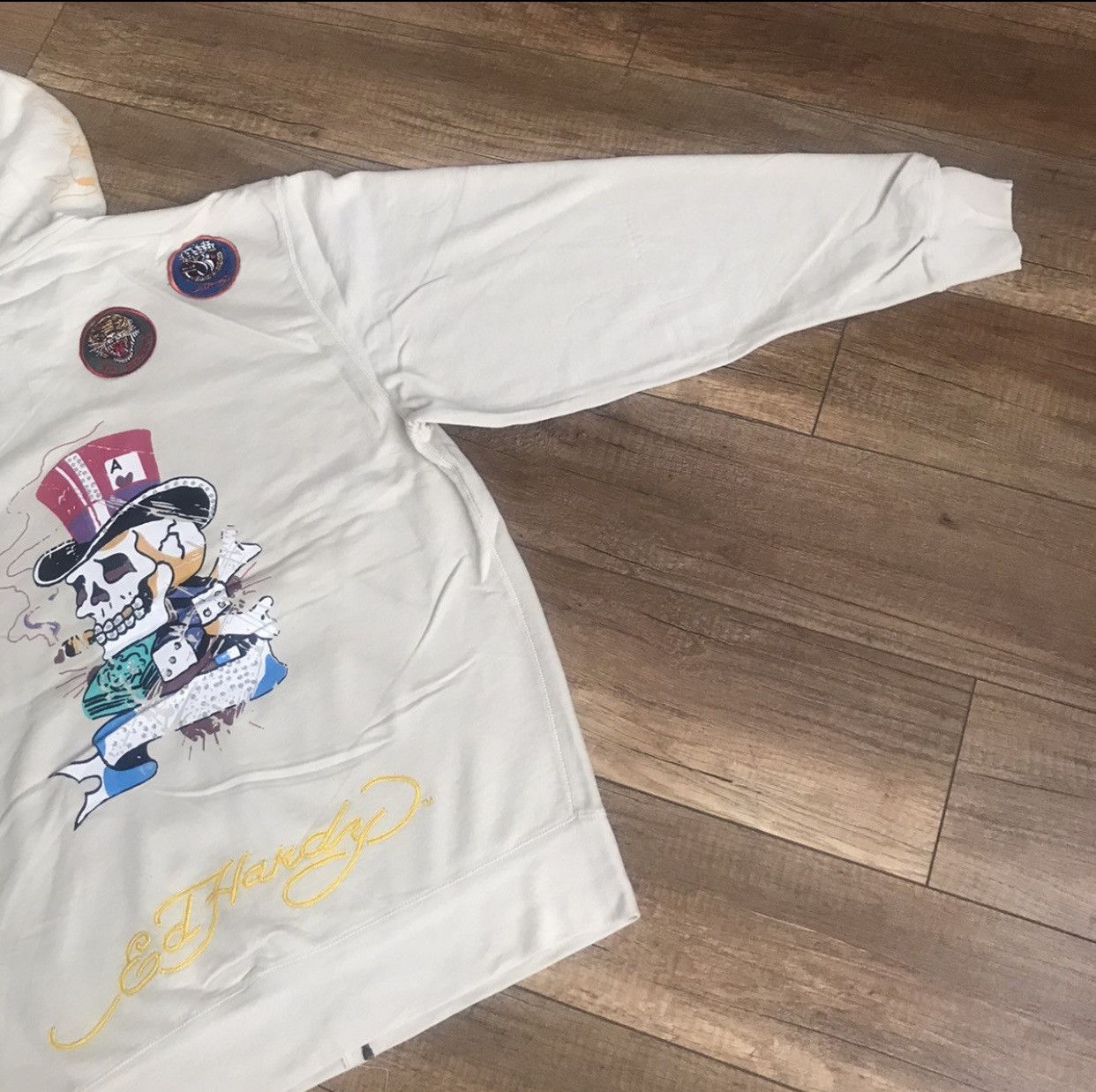 Ed Hardy Ed Hardy Zip Hoodie Vintage Big Logo Christian Audigier Size US XXL / EU 58 / 5 - 8 Thumbnail