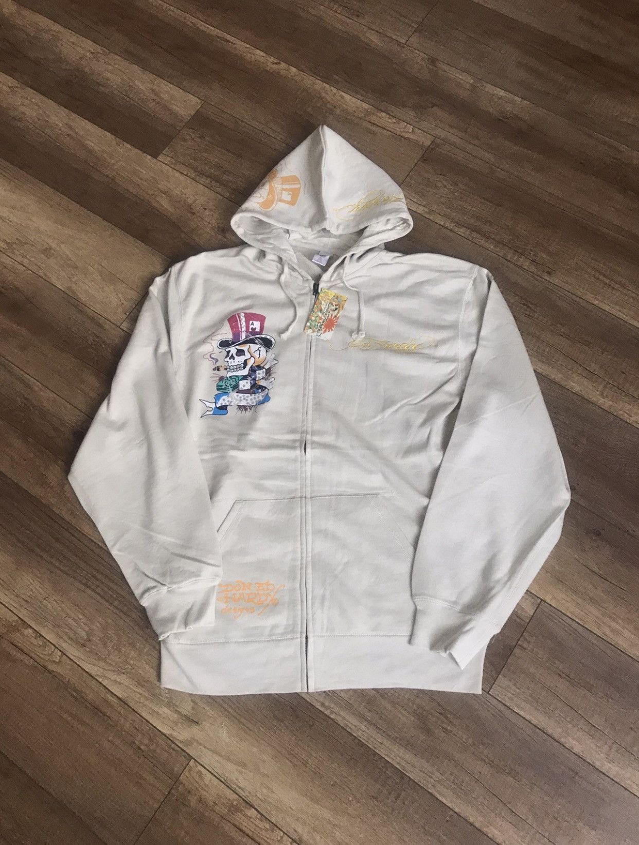Ed Hardy Ed Hardy Zip Hoodie Vintage Big Logo Christian Audigier Size US XXL / EU 58 / 5 - 1 Thumbnail