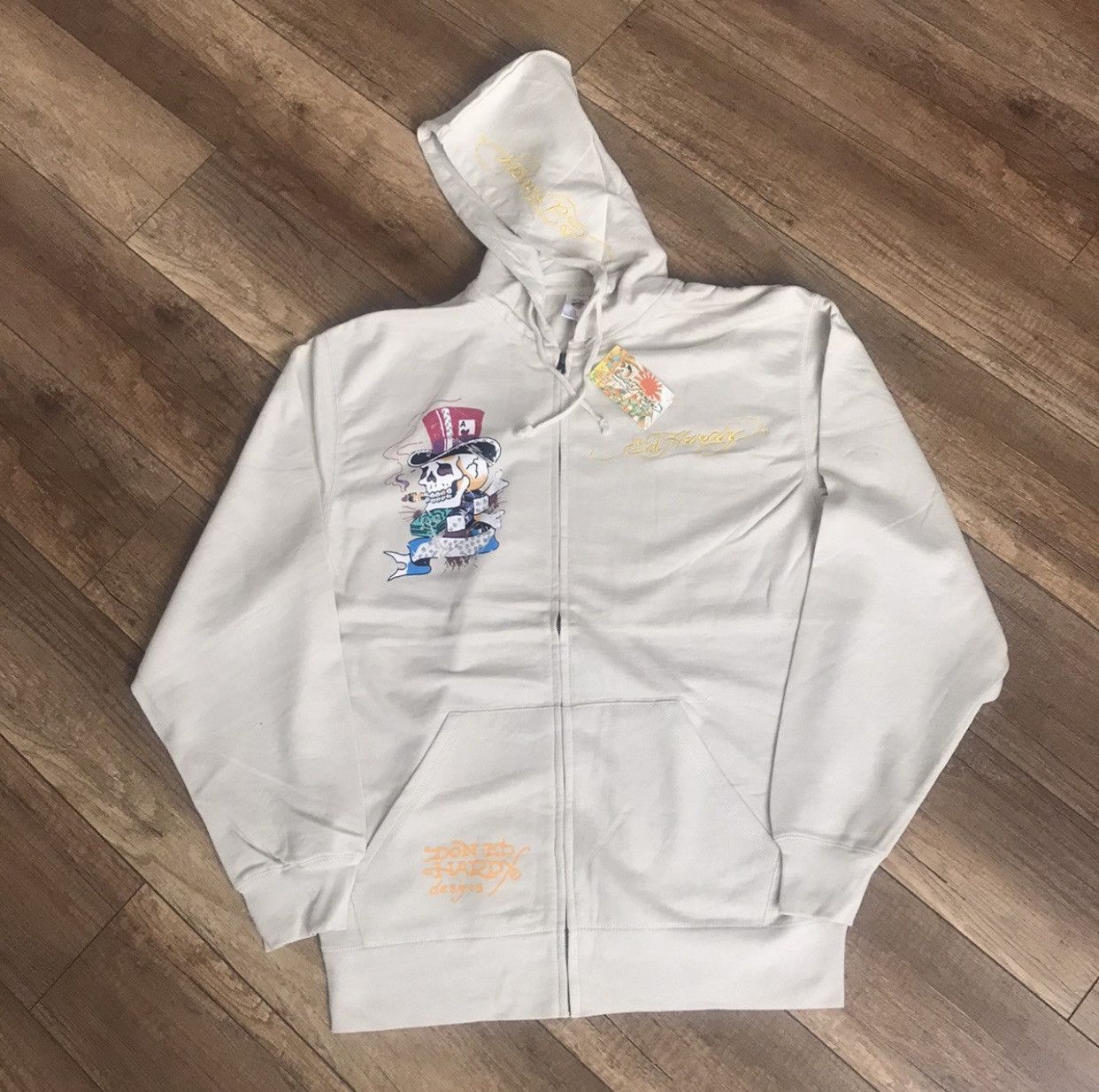 Ed Hardy Ed Hardy Zip Hoodie Vintage Big Logo Christian Audigier Size US XXL / EU 58 / 5 - 2 Thumbnail