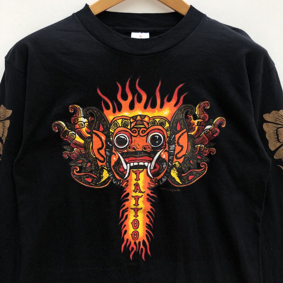 Vintage 90s ZUMA TATTOO by MURINA Long Sleeve T Shirt #0897-29 Size US M / EU 48-50 / 2 - 2 Thumbnail