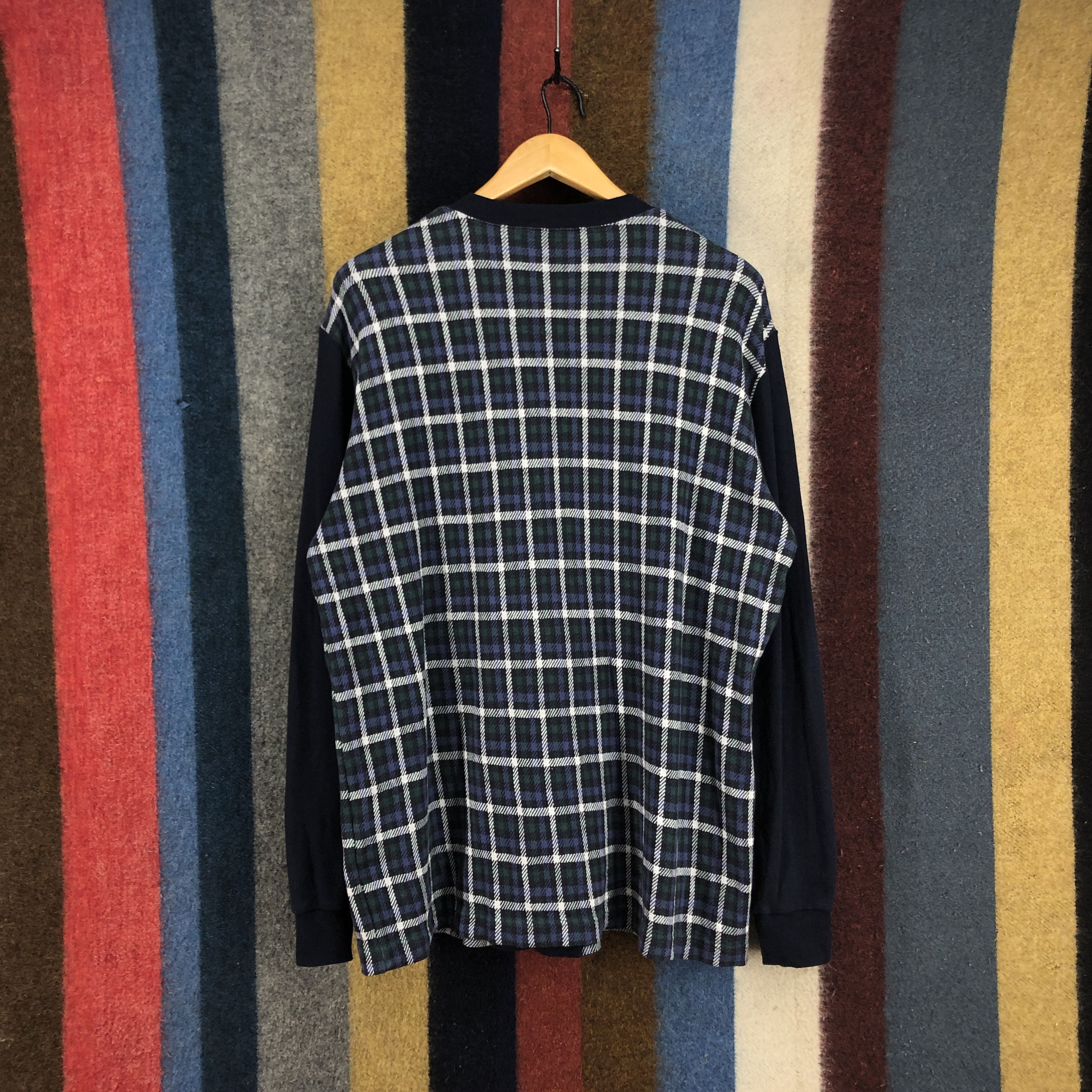 Aquascutum AQUASCUTUM Button Down Sweater Plaid Design #0672/AC Size US L / EU 52-54 / 3 - 8 Thumbnail