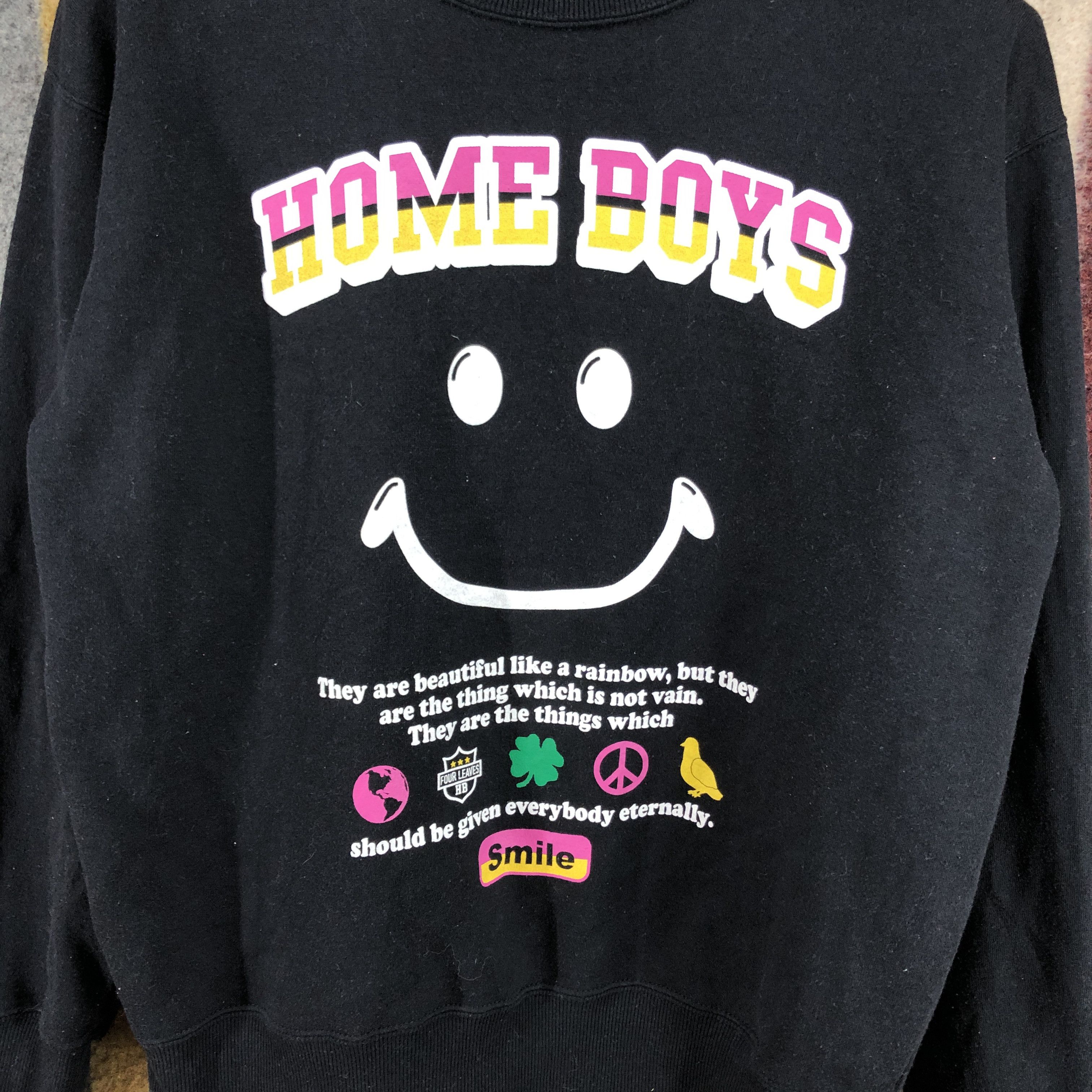 Japanese Brand HOME BOYS SMILE Crew Neck Sweatshirt #0604/Z Size US M / EU 48-50 / 2 - 2 Thumbnail