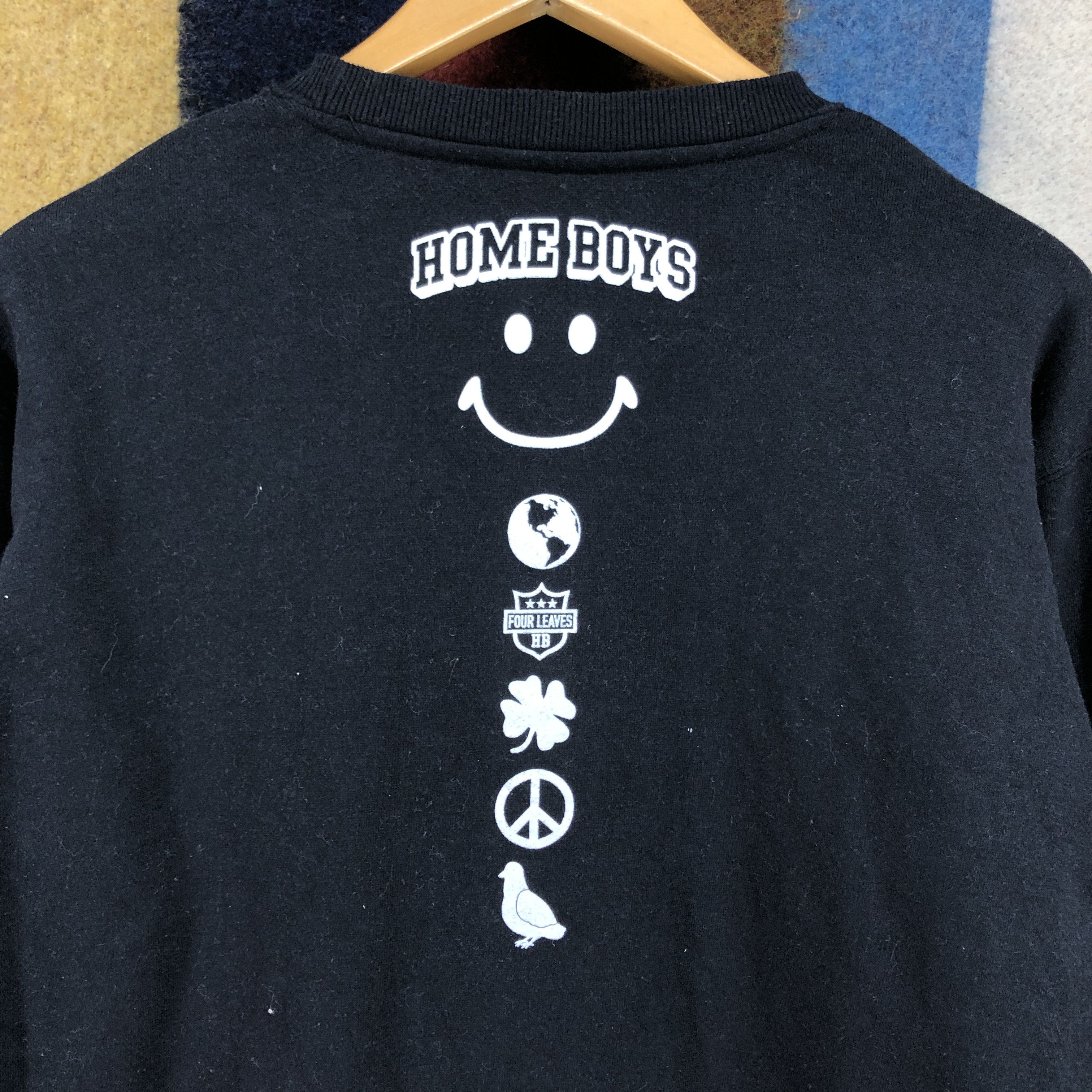 Japanese Brand HOME BOYS SMILE Crew Neck Sweatshirt #0604/Z Size US M / EU 48-50 / 2 - 8 Thumbnail