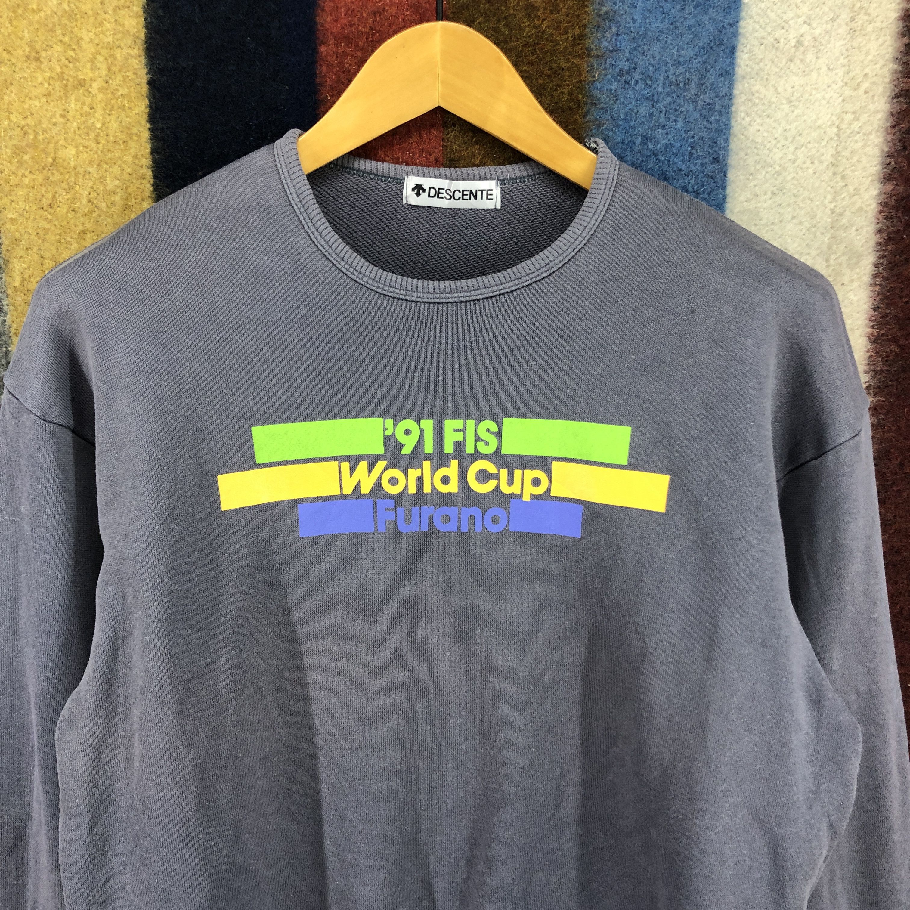 Descente 90s Vintage 91 FIS WORLD CUP FURANO Sweatshirt #0622/AA Size US S / EU 44-46 / 1 - 2 Thumbnail