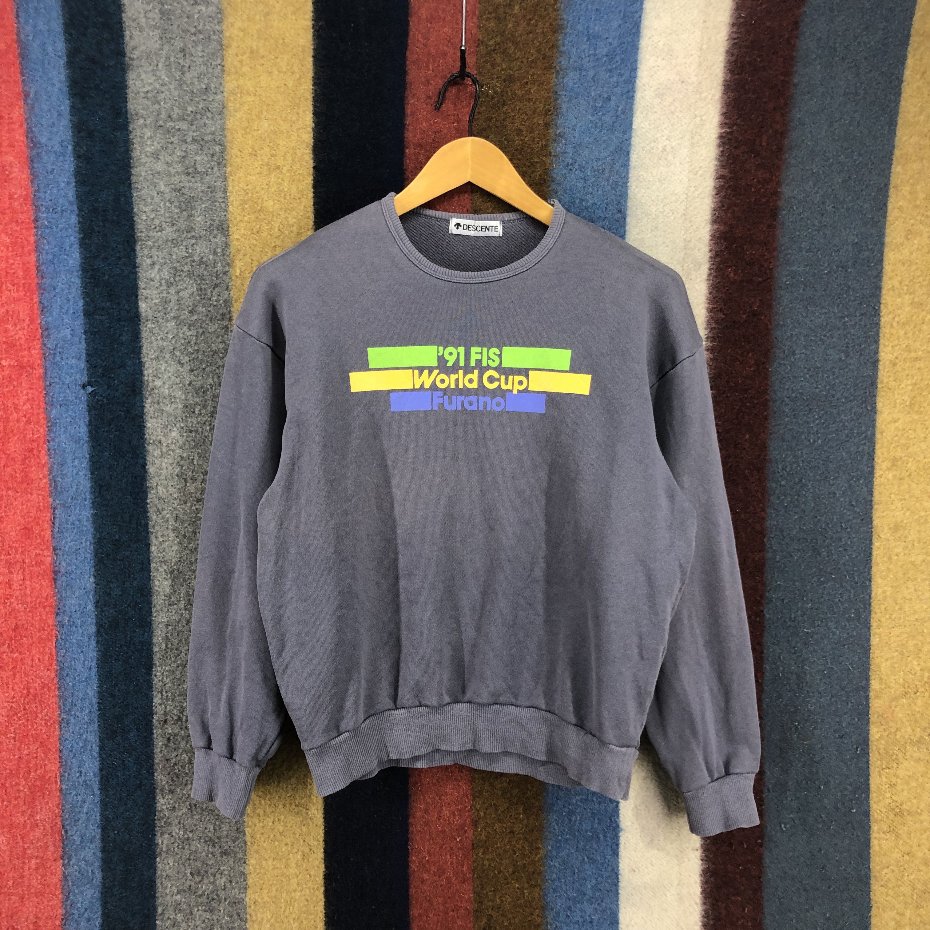 Descente 90s Vintage 91 FIS WORLD CUP FURANO Sweatshirt #0622/AA Size US S / EU 44-46 / 1 - 1 Thumbnail