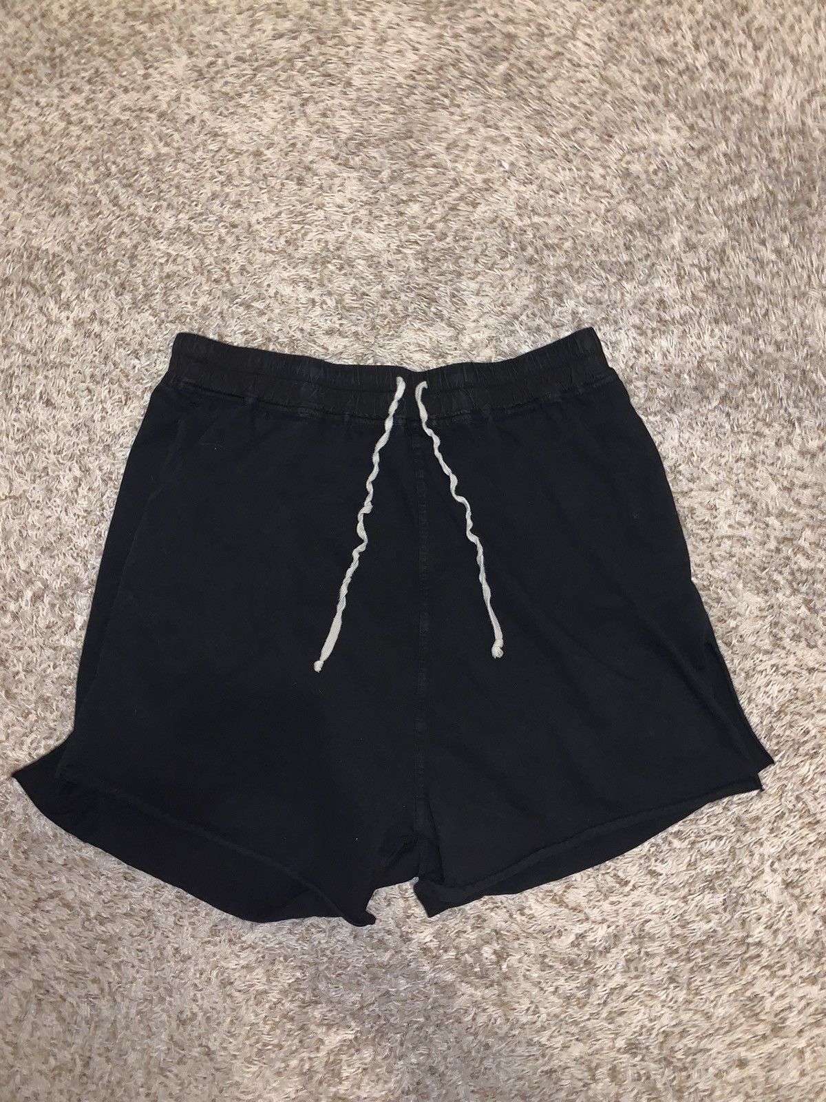 image of Rick Owens x Rick Owens Drkshdw Drop Crotch Shorts in Black, Men's (Size 38)