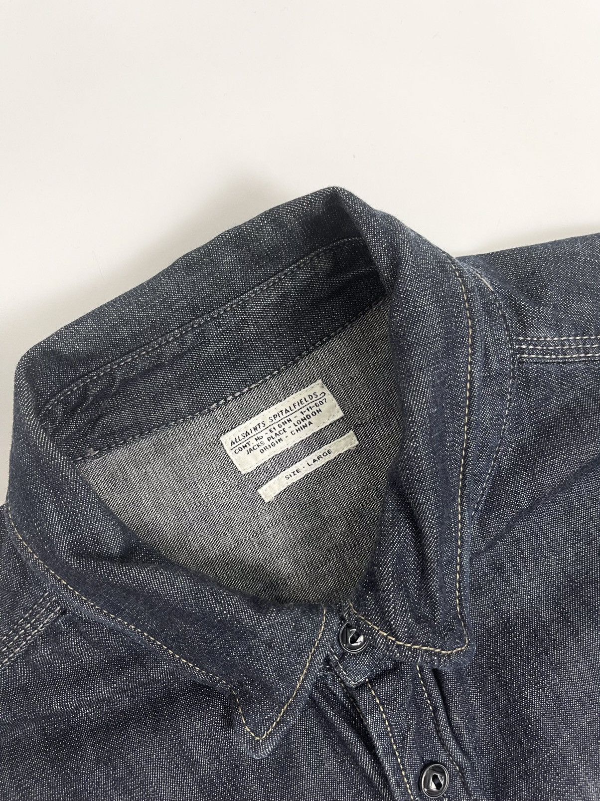 Allsaints Allsaints Spitalfields Denim Shirt Size US L / EU 52-54 / 3 - 4 Thumbnail