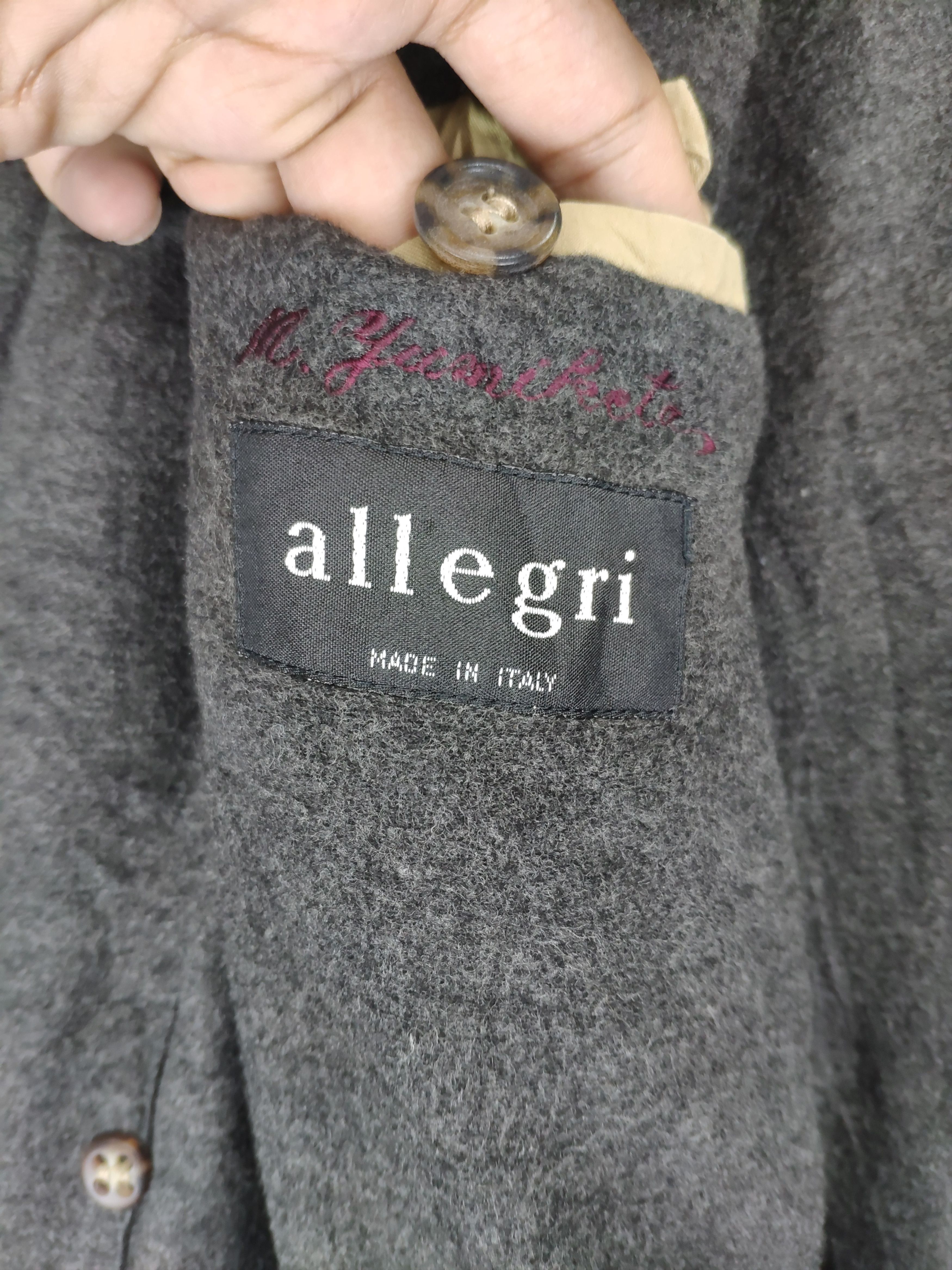 Allegri × Vintage Vintage Allegri Raincoat Wool Linen Long Coat Size US L / EU 52-54 / 3 - 3 Thumbnail