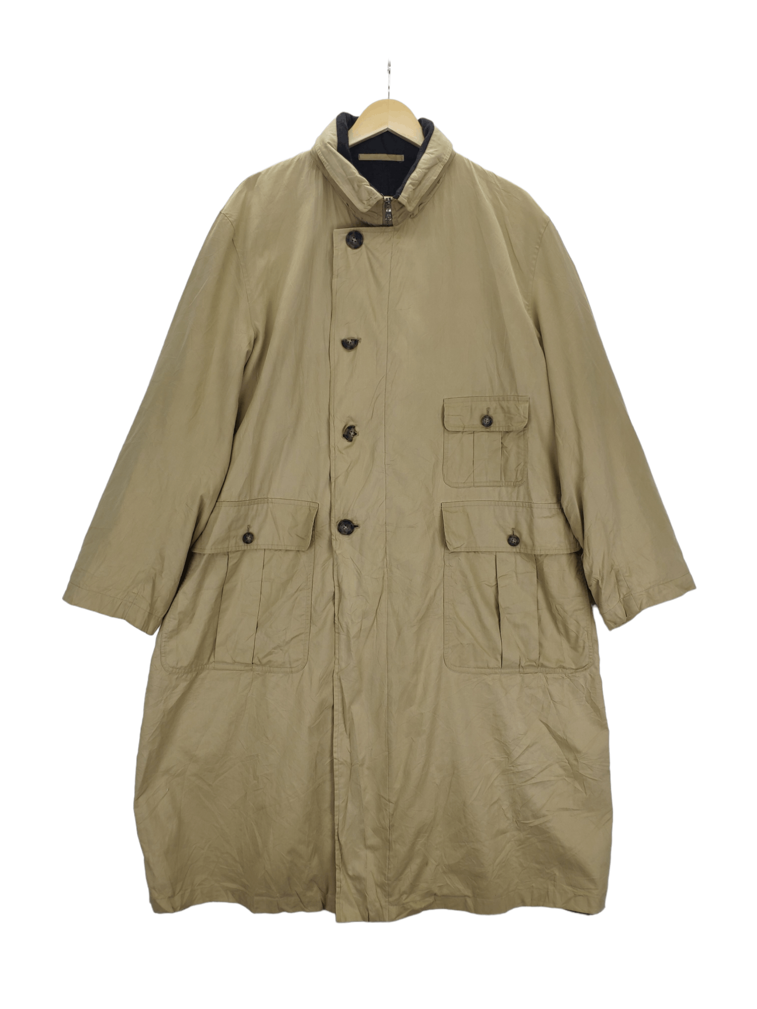 Allegri × Vintage Vintage Allegri Raincoat Wool Linen Long Coat Size US L / EU 52-54 / 3 - 1 Thumbnail