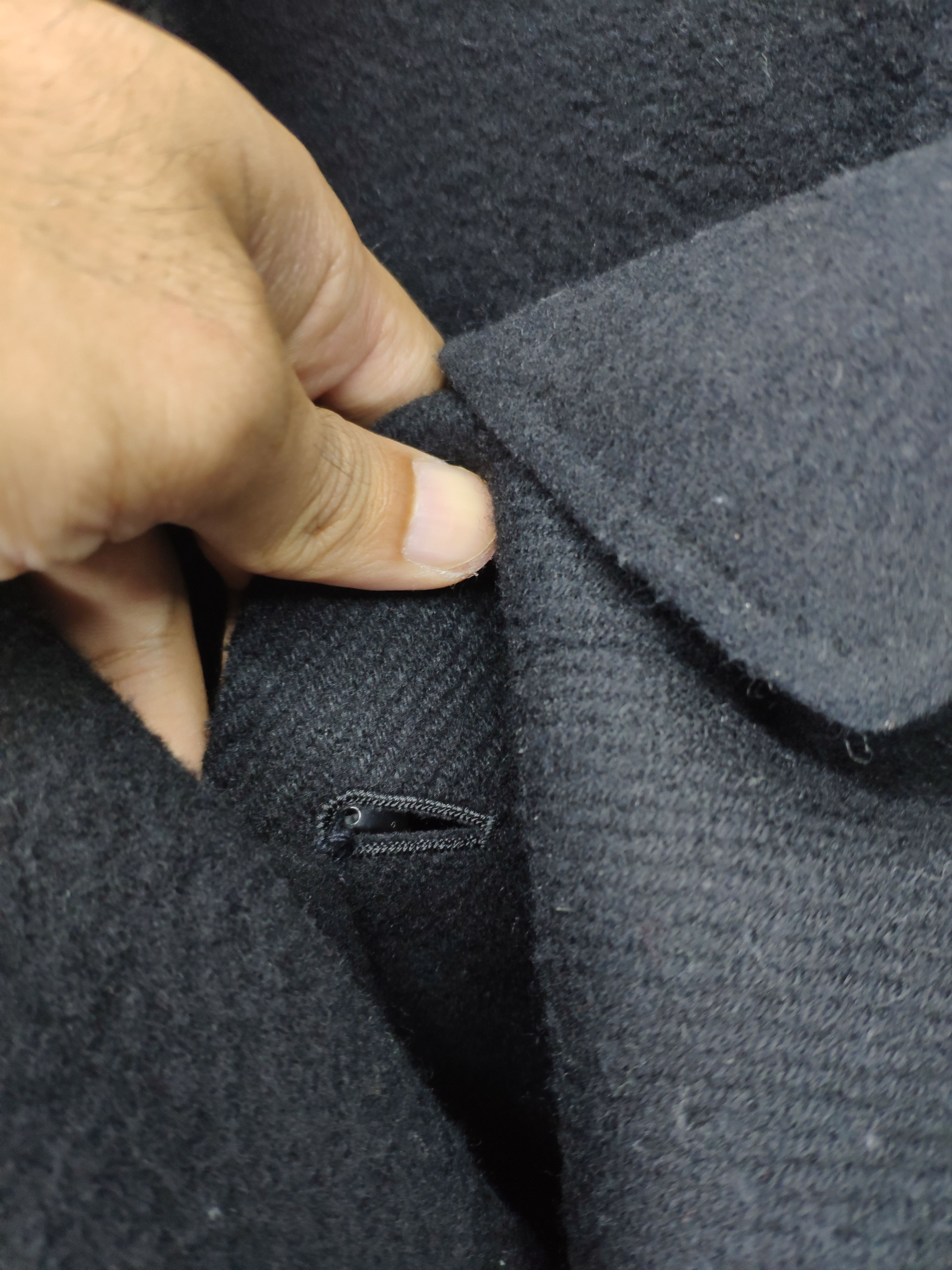 Designer × Yohji Yamamoto Ined by Yohji Yamamoto Wool Black Coat Size S / US 4 / IT 40 - 10 Thumbnail
