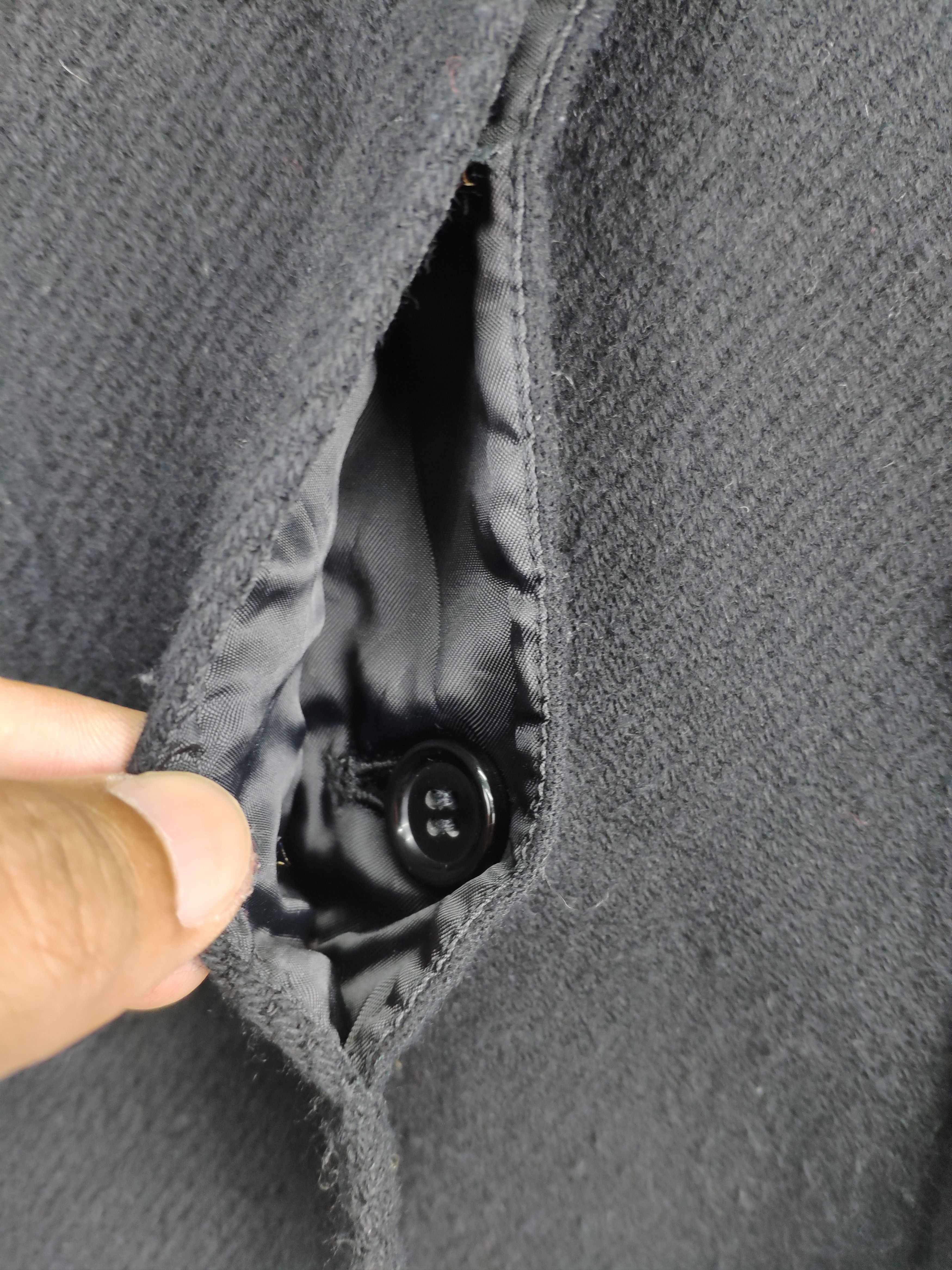 Designer × Yohji Yamamoto Ined by Yohji Yamamoto Wool Black Coat Size S / US 4 / IT 40 - 7 Thumbnail