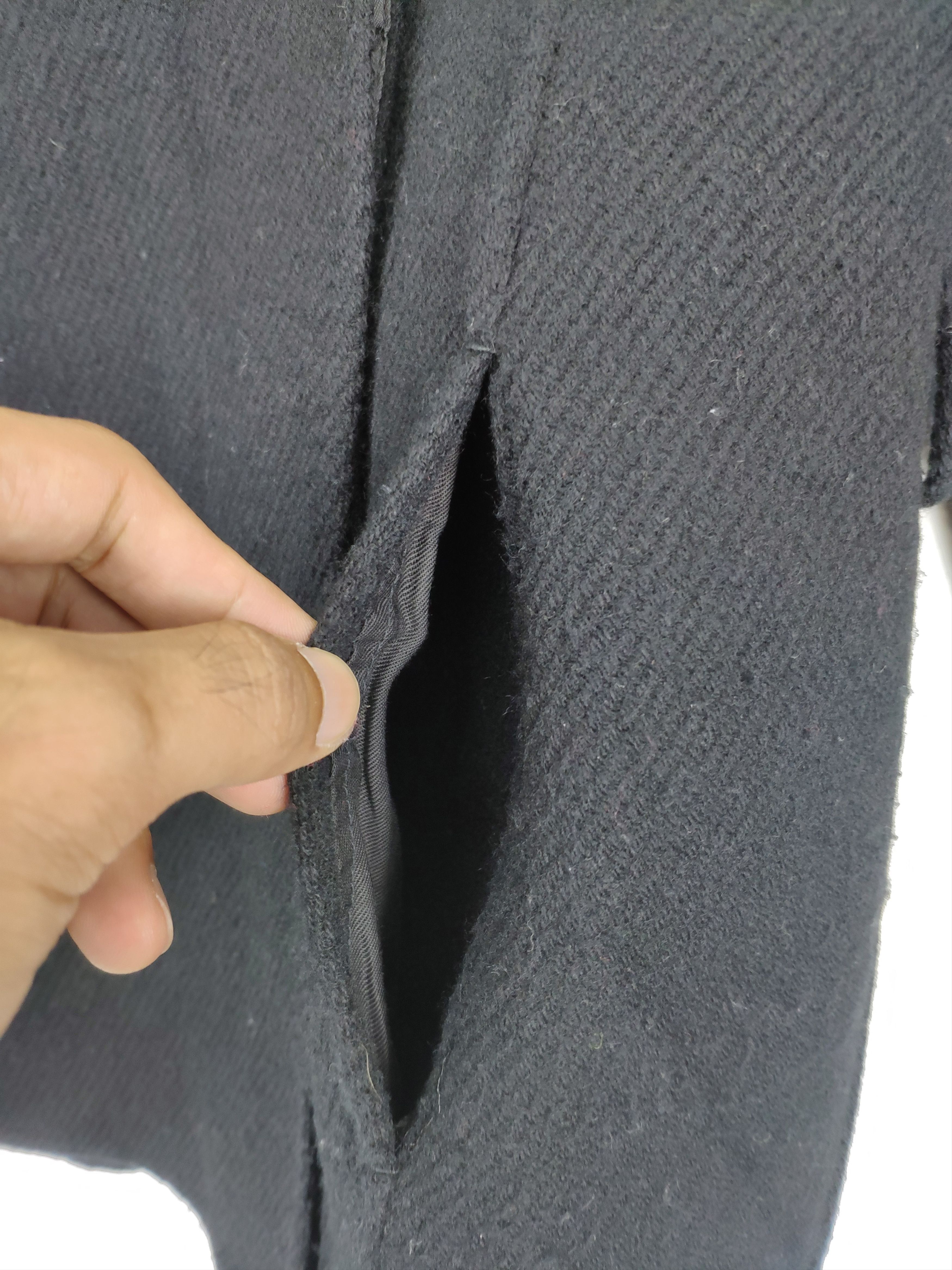 Designer × Yohji Yamamoto Ined by Yohji Yamamoto Wool Black Coat Size S / US 4 / IT 40 - 9 Thumbnail