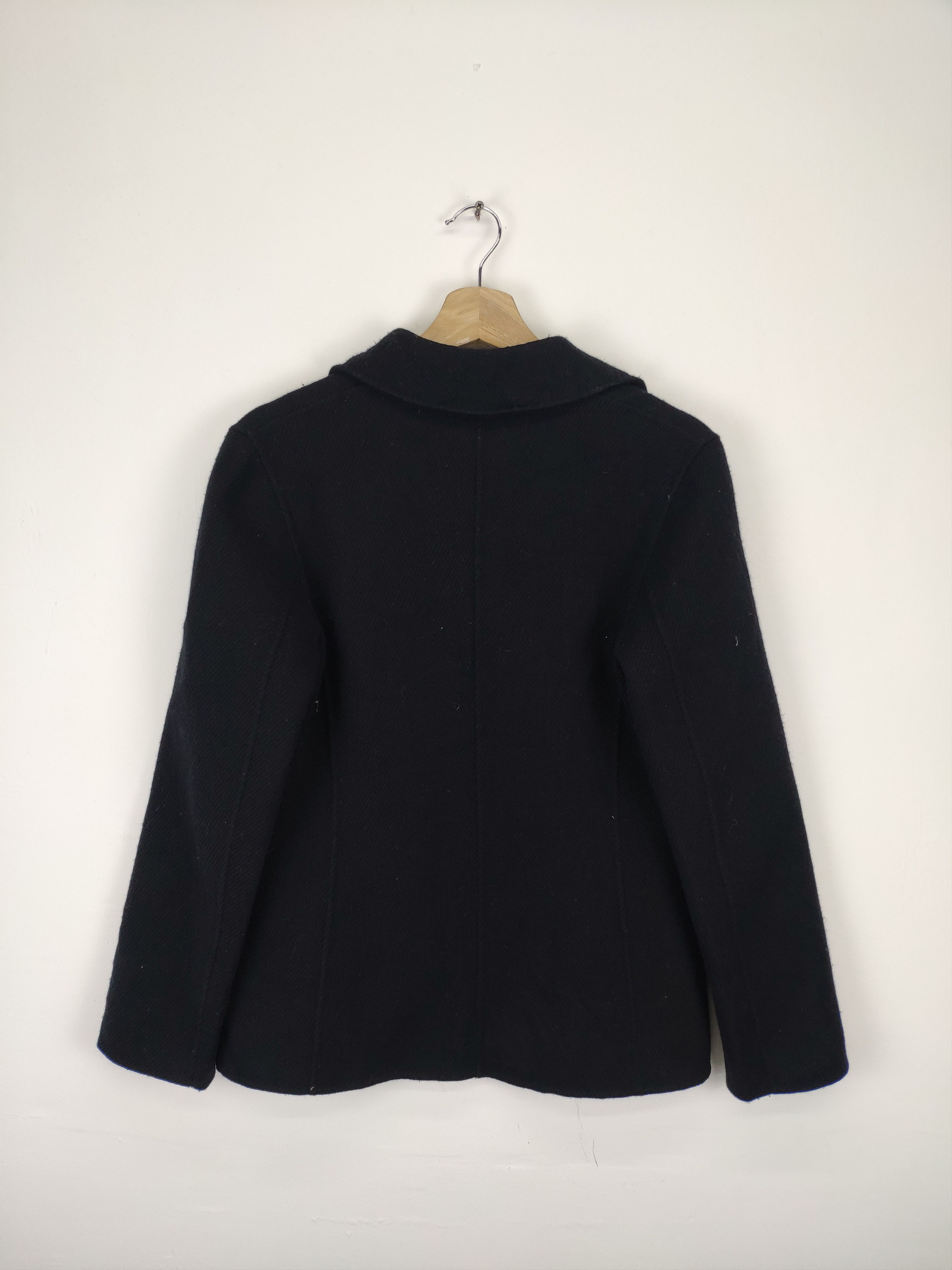 Designer × Yohji Yamamoto Ined by Yohji Yamamoto Wool Black Coat Size S / US 4 / IT 40 - 19 Thumbnail