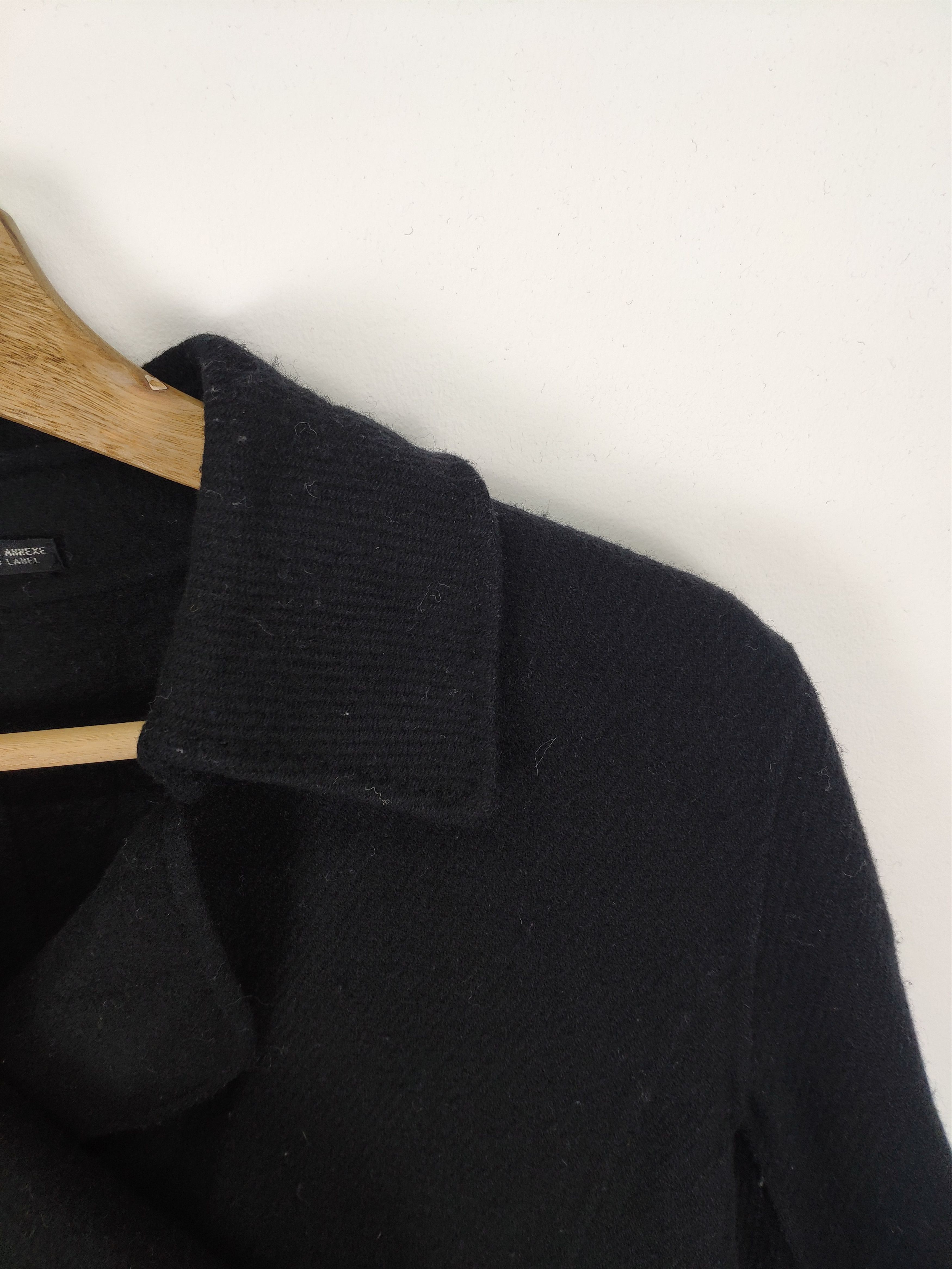 Designer × Yohji Yamamoto Ined by Yohji Yamamoto Wool Black Coat Size S / US 4 / IT 40 - 11 Thumbnail