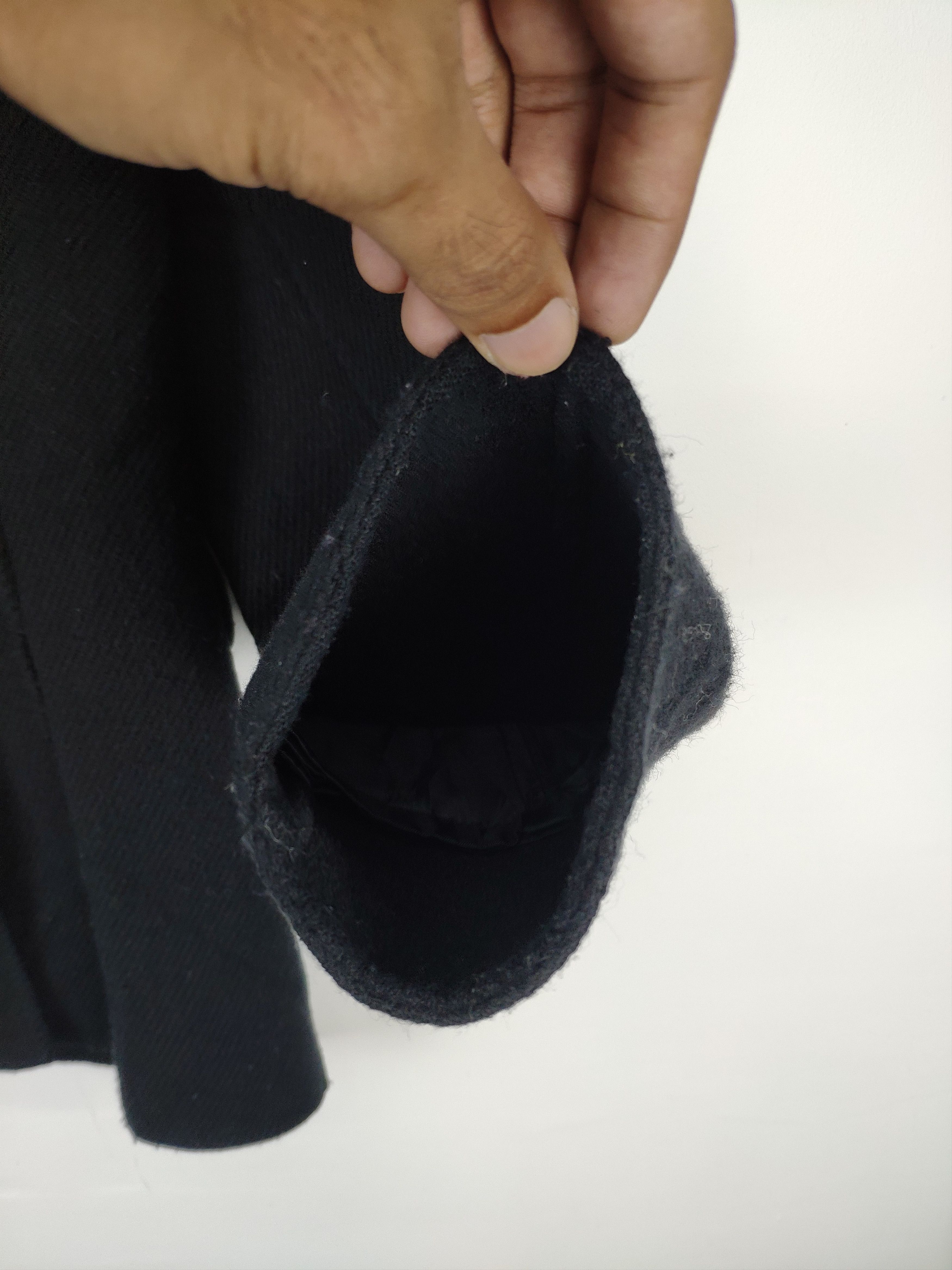 Designer × Yohji Yamamoto Ined by Yohji Yamamoto Wool Black Coat Size S / US 4 / IT 40 - 4 Thumbnail