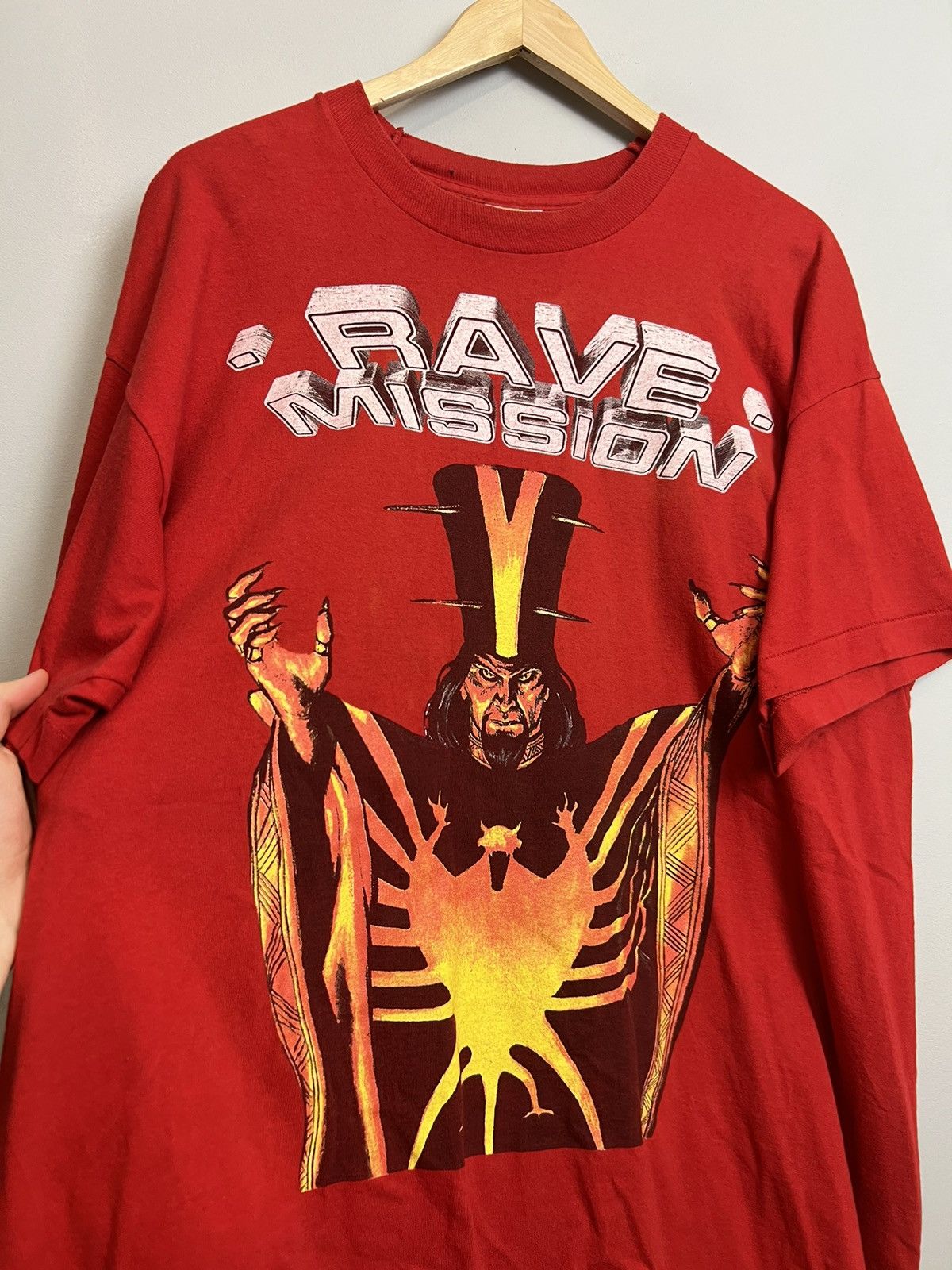 Band Tees × Vintage Rare 90s Rave Mission Trance Music Gabber Rave Band Tee Size US XL / EU 56 / 4 - 3 Thumbnail