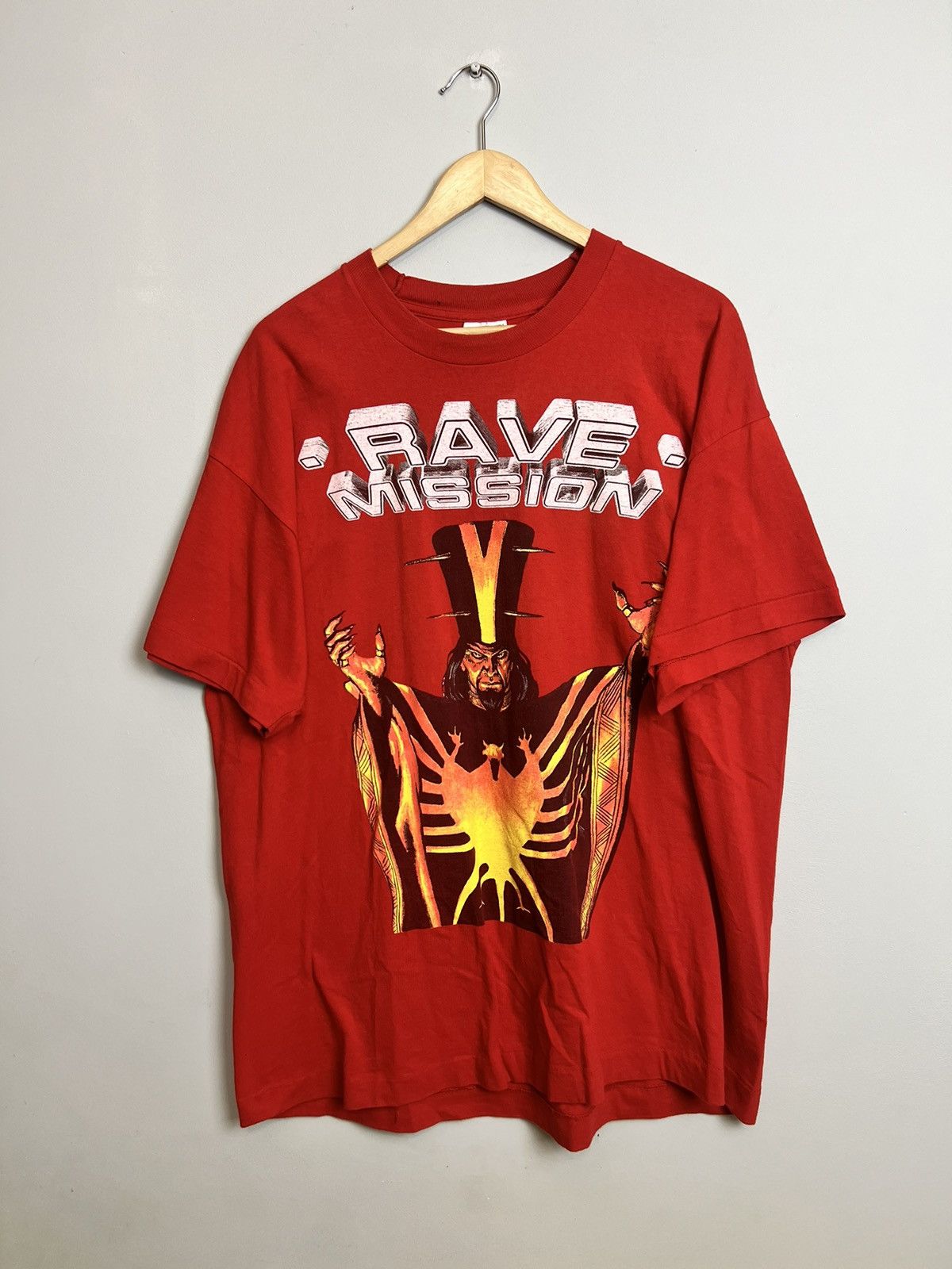 Rare 90s Rave Mission Trance Music Gabber Rave Band Tee