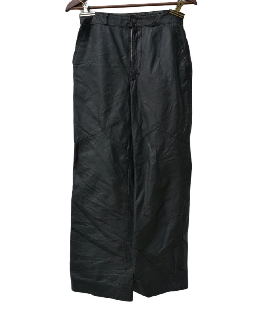 image of Cowboy Equipment x Genuine Leather Offer Cowhide Leather Pants Made In Japan in Black (Size 27)