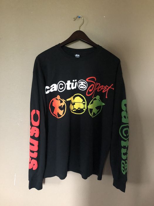 Stussy Stussy Cactus plant flea market Long sleeve Tee Black large