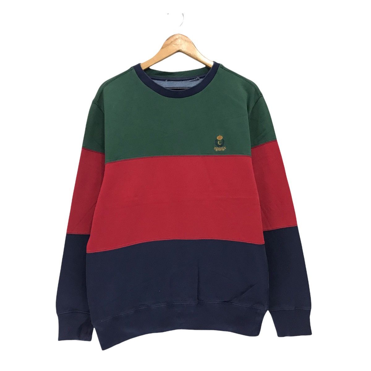 Vintage Chaps Ralph Lauren Small Logo Striped Sweatshirt