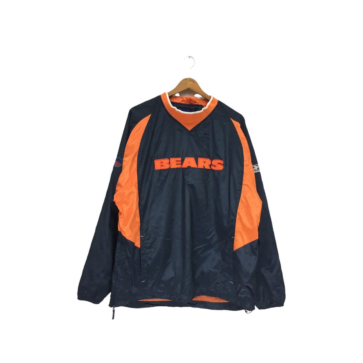 image of Vintage Reebok X Chicago Bears Nfl Football Pullover Jacket in Orange, Men's (Size Large)