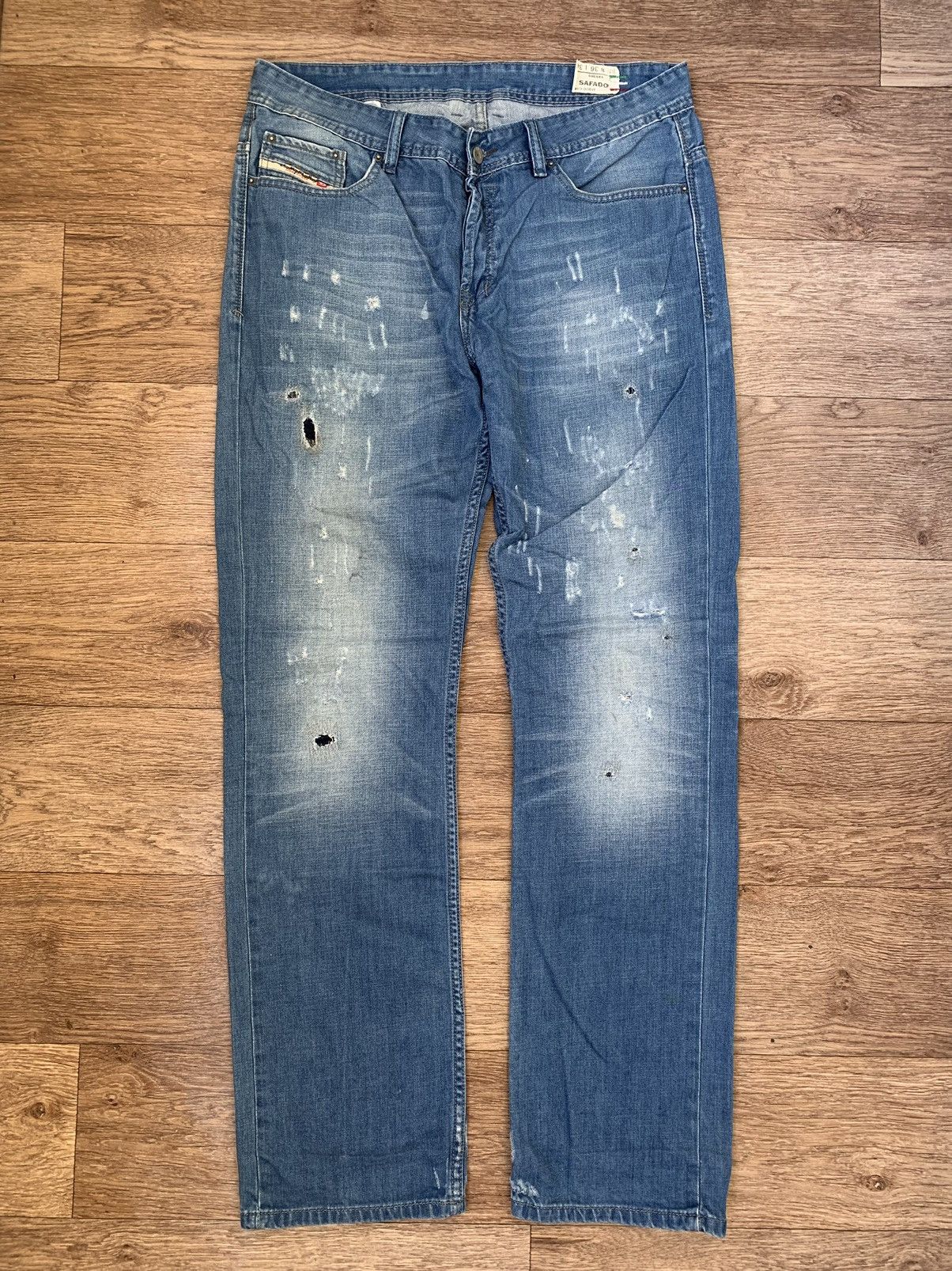 Diesel × Vintage Diesel Distressed Safado Jeans W36 L34 Size US 36 / EU 52 - 2 Thumbnail