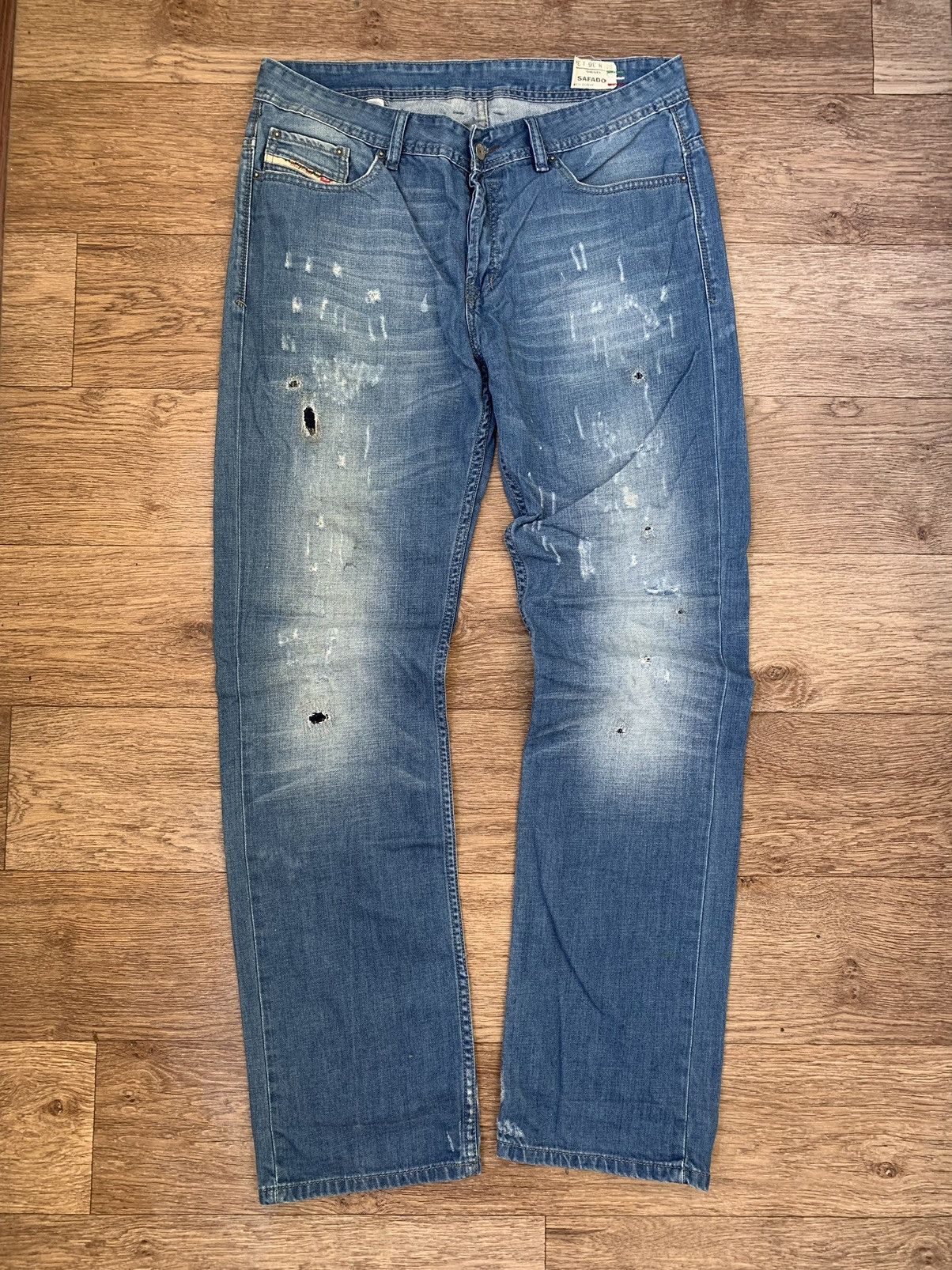 Diesel × Vintage Diesel Distressed Safado Jeans W36 L34 Size US 36 / EU 52 - 1 Thumbnail