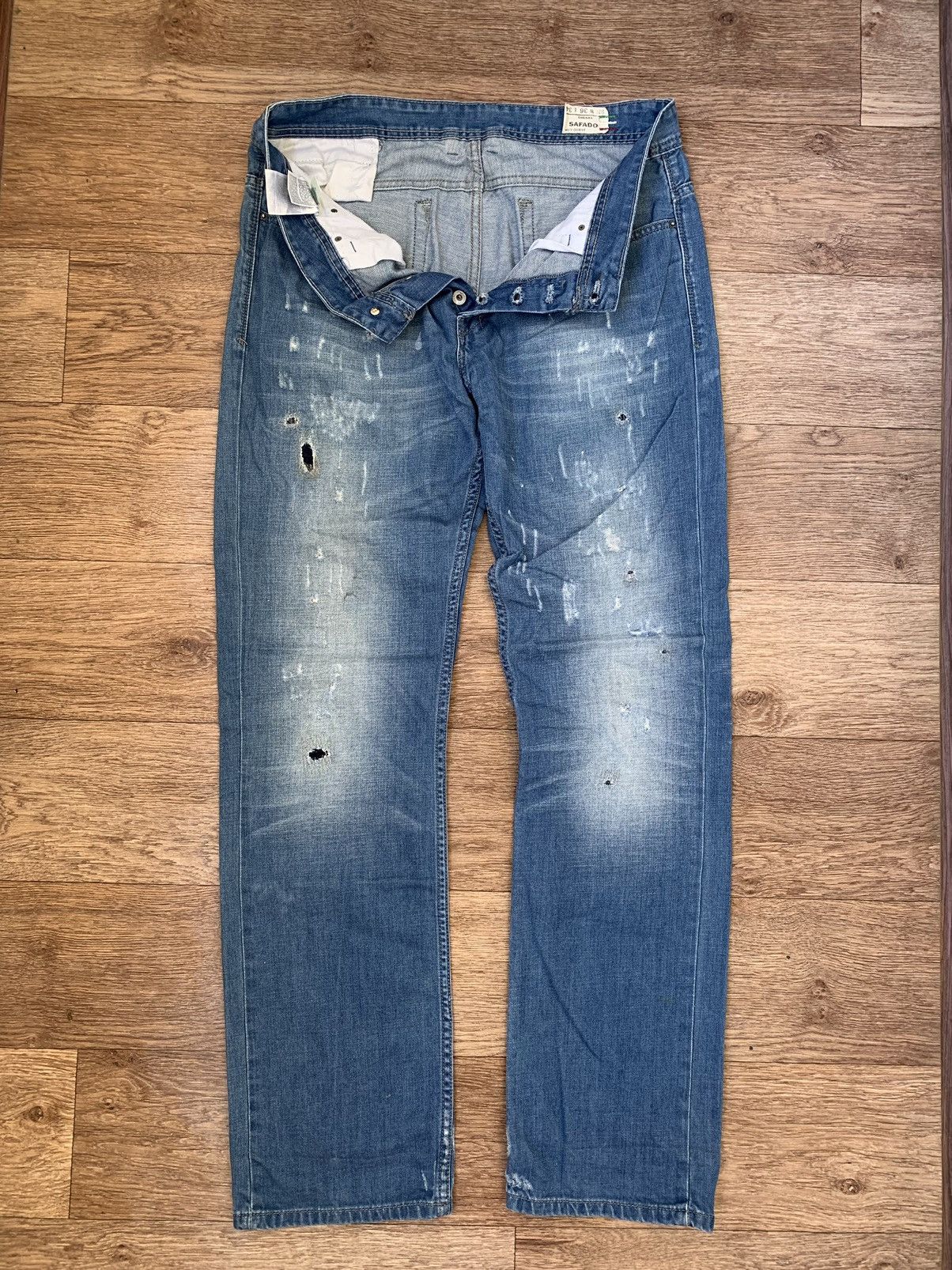 Diesel × Vintage Diesel Distressed Safado Jeans W36 L34 Size US 36 / EU 52 - 3 Thumbnail