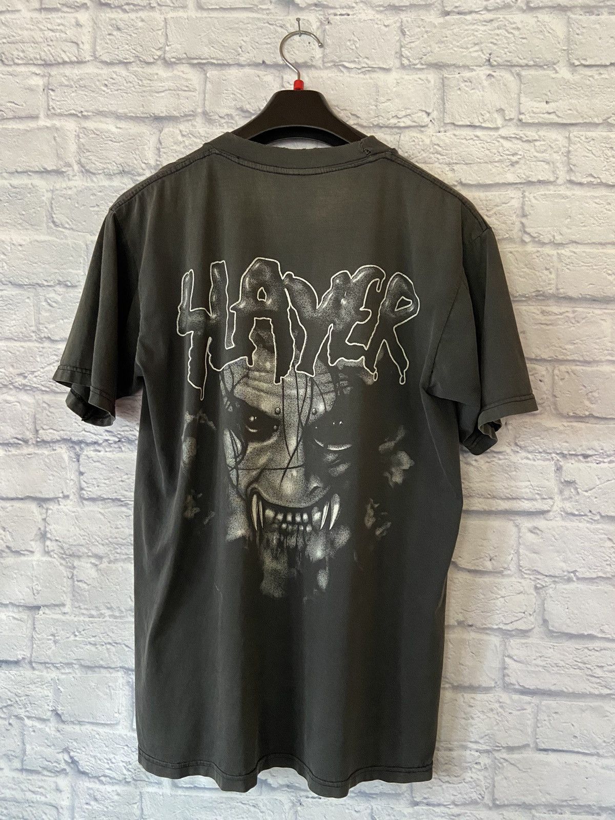 Band Tees (L) SLAYER VINTAGE BOOTLEG TEE Size US L / EU 52-54 / 3 - 4 Thumbnail