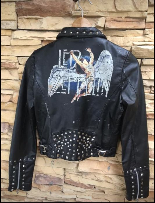 Vintage rare led zeppelin jacket by WILSON LEATHER Grailed