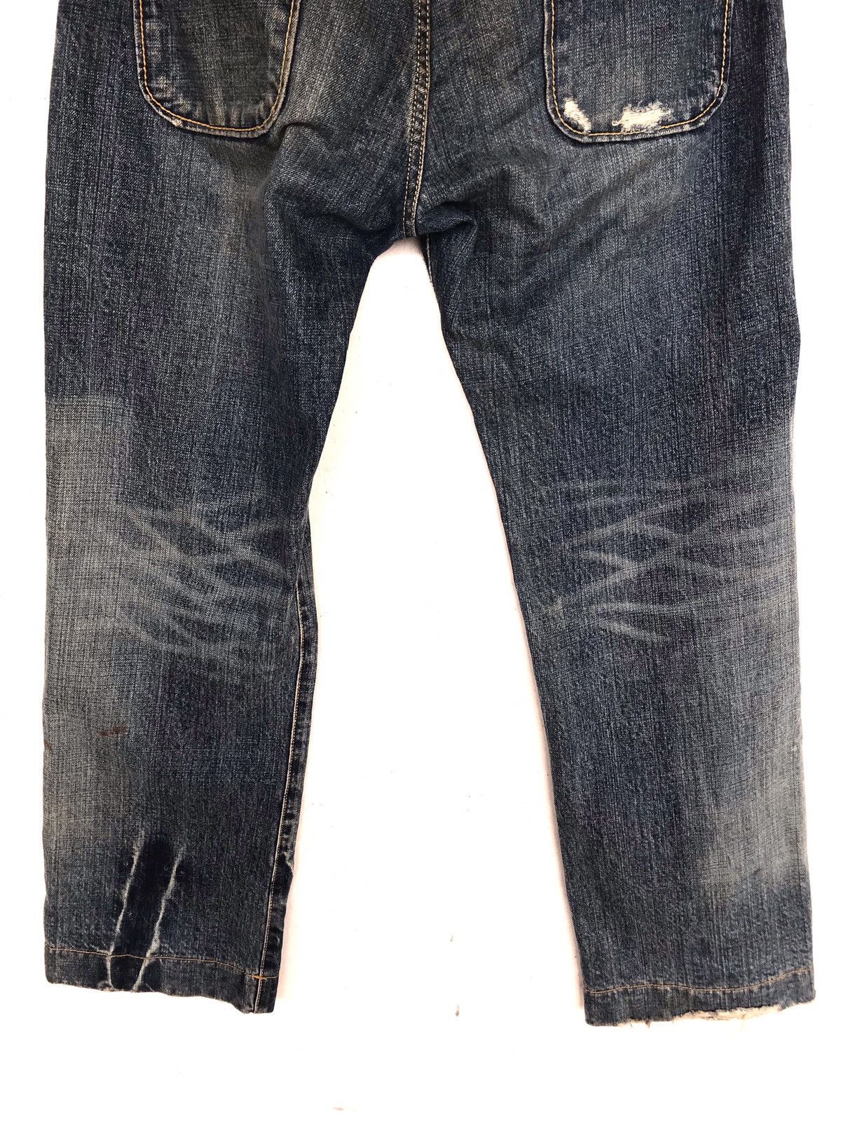 Japanese Brand Vintage Selvage denim Distressed jeans. Size US 30 / EU 46 - 9 Thumbnail