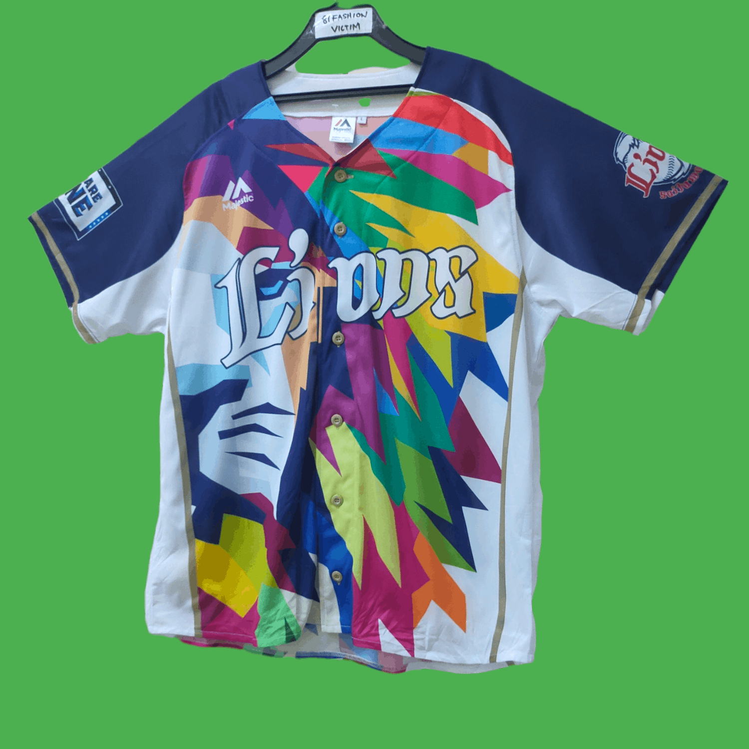 New Limited Majestic Seibu Lions NPB Japan We Are One Baseball Jersey Blue  – Sugoi JDM