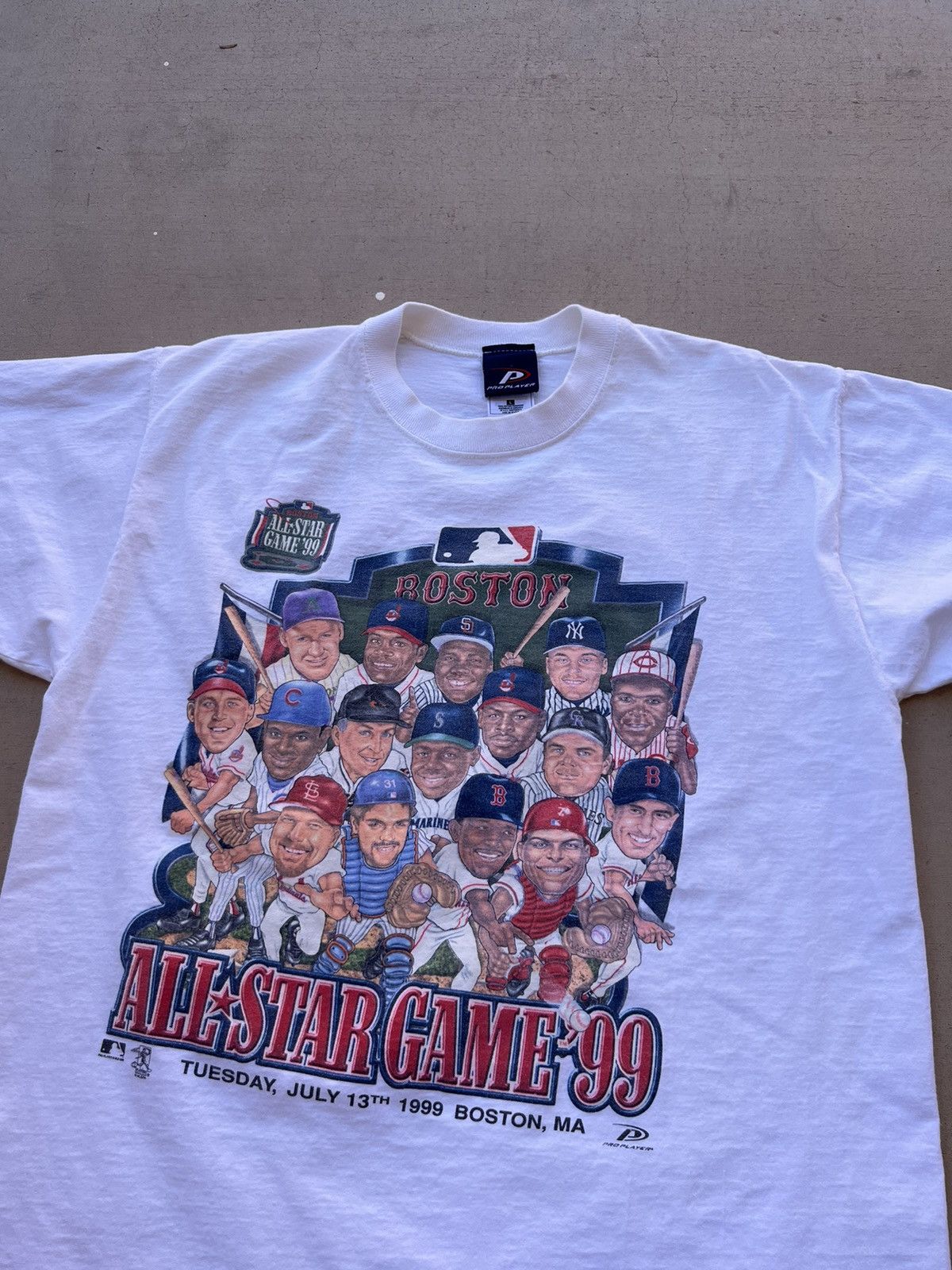 1999 MLB All Star Game Caricature Pro Player T Shirt Size Large