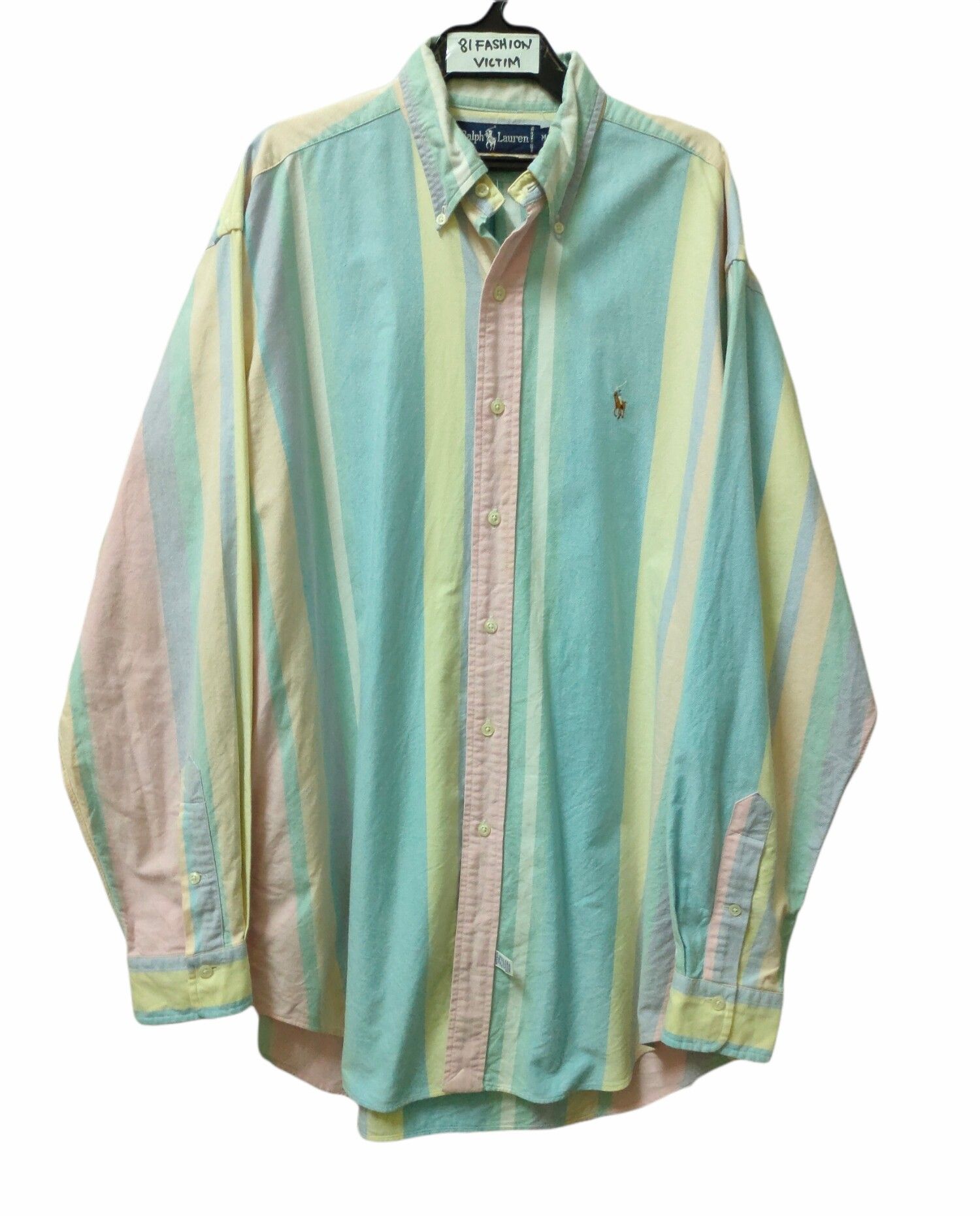 Pre-owned Ralph Lauren X Vintage Crazy Vintage Ralph Laurent Multicolor Button Up Shirts
