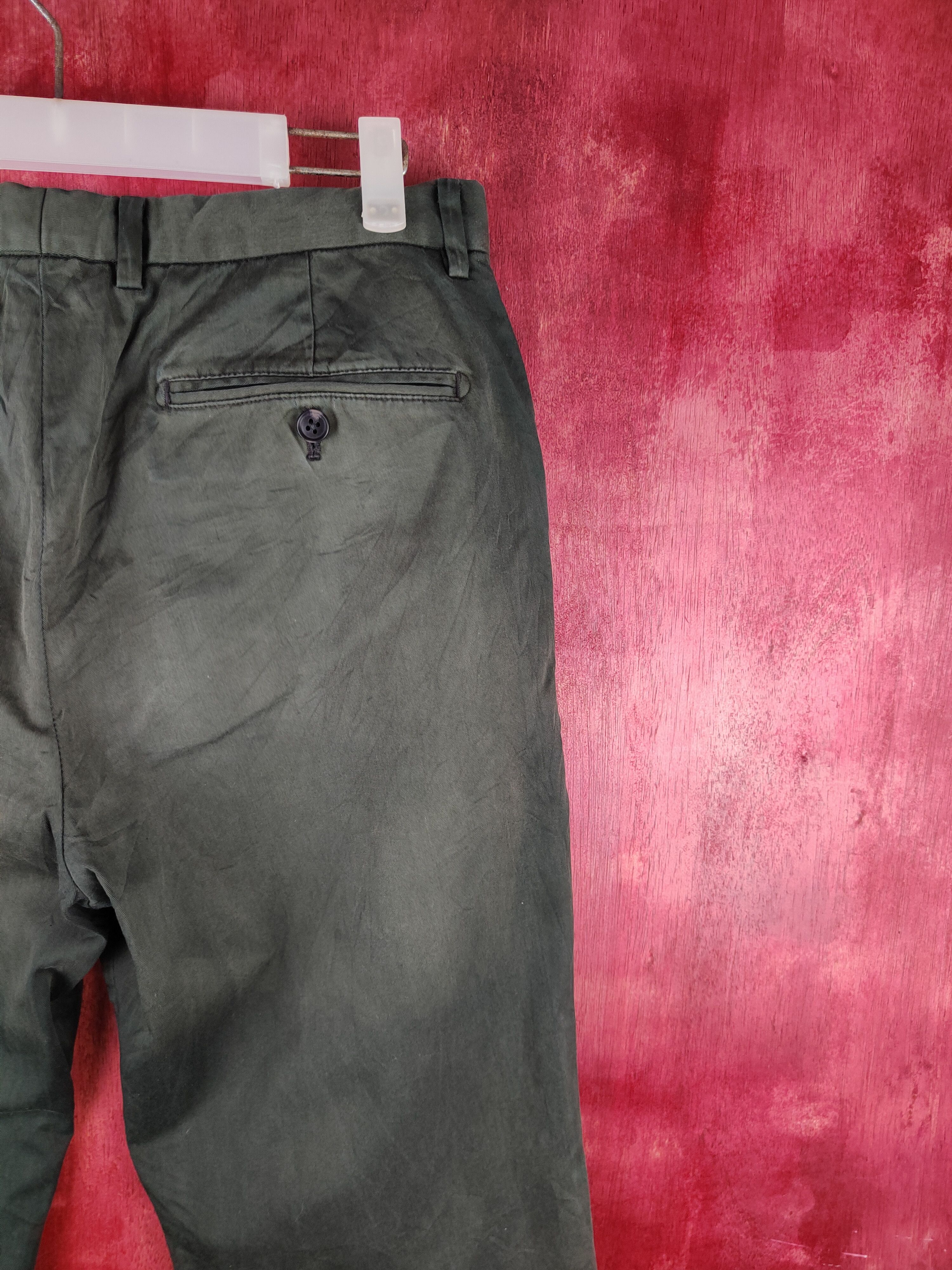 Japanese Brand × Vintage Good Day Dark Olive faded vintage Casual Pants #S819 Size US 32 / EU 48 - 10 Thumbnail