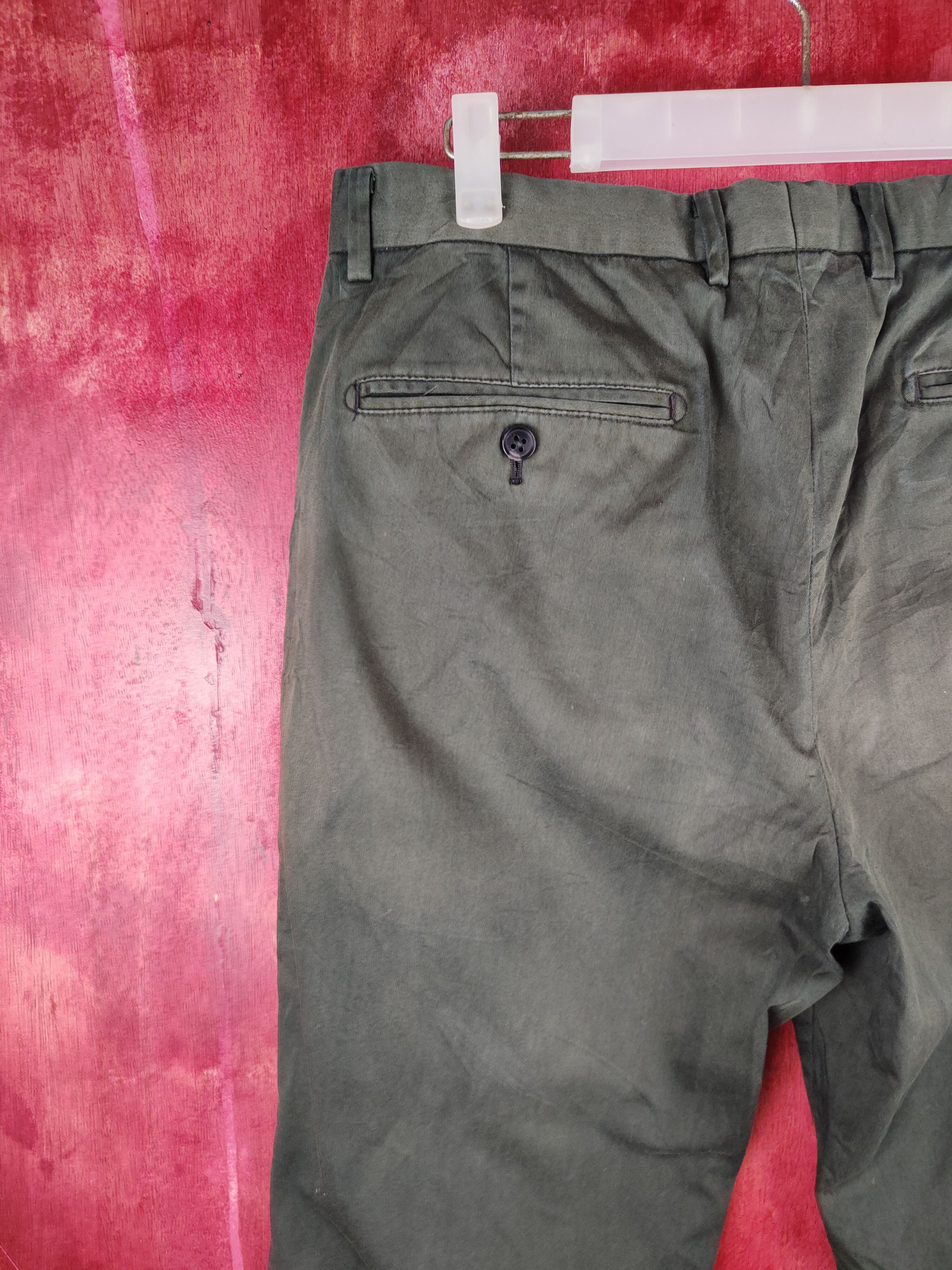 Japanese Brand × Vintage Good Day Dark Olive faded vintage Casual Pants #S819 Size US 32 / EU 48 - 8 Thumbnail