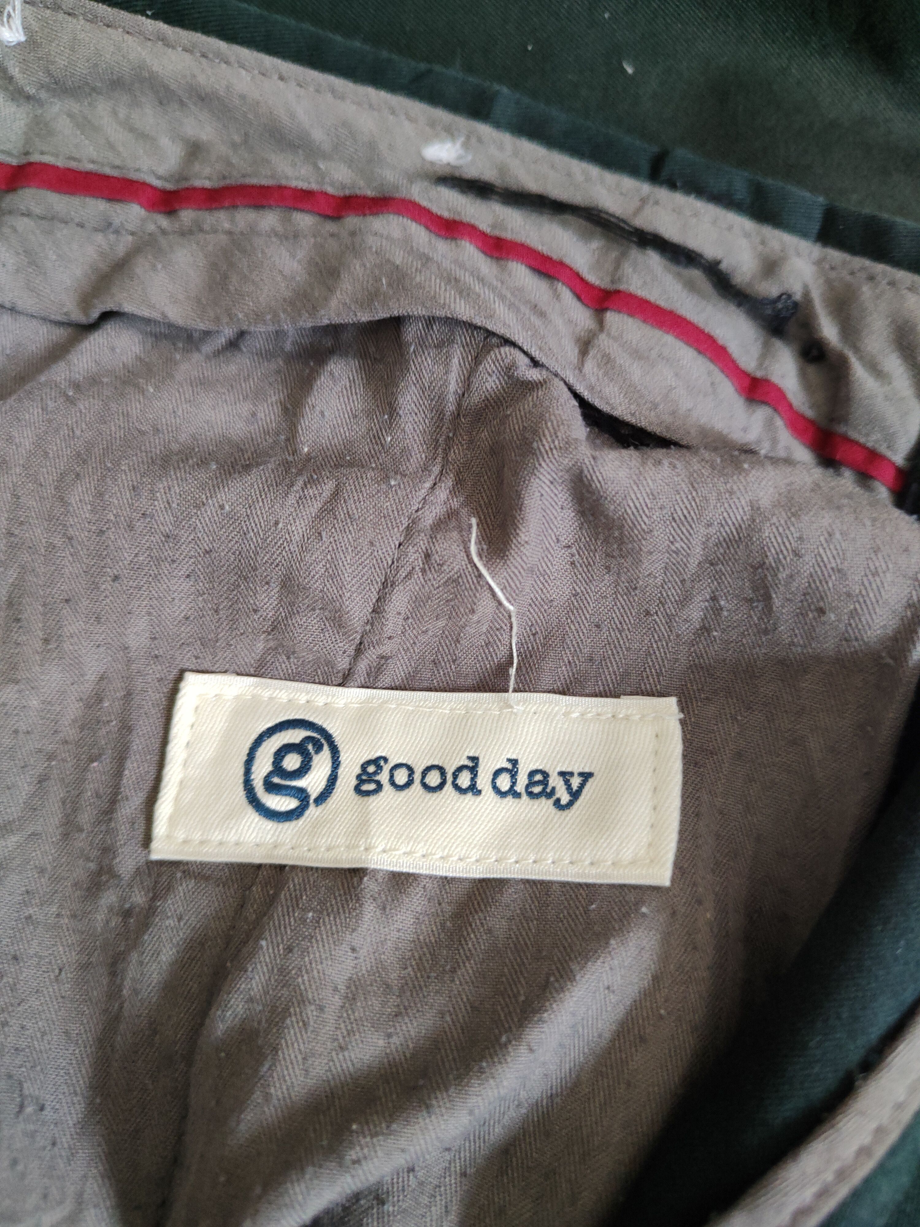 Japanese Brand × Vintage Good Day Dark Olive faded vintage Casual Pants #S819 Size US 32 / EU 48 - 16 Thumbnail