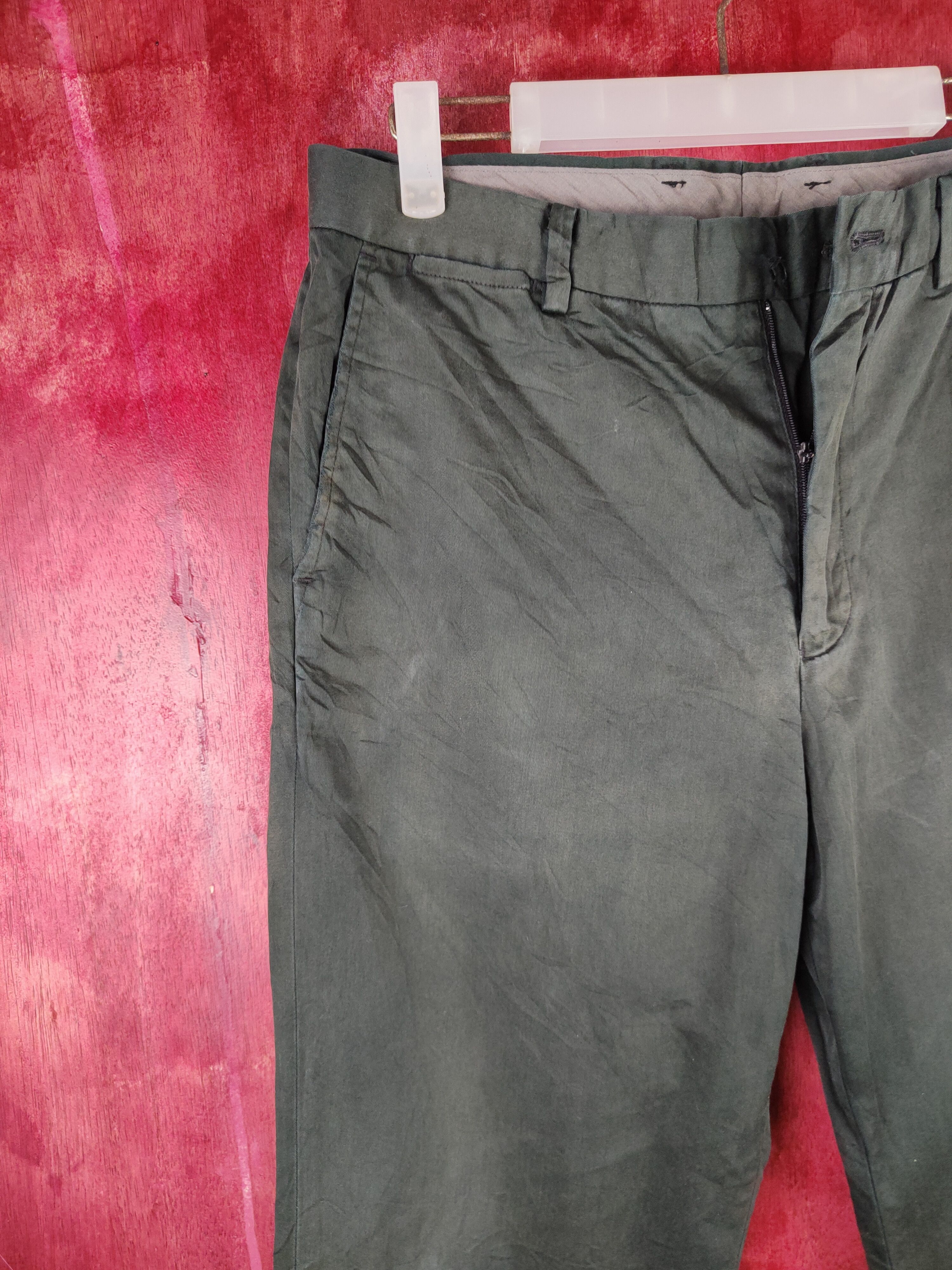 Japanese Brand × Vintage Good Day Dark Olive faded vintage Casual Pants #S819 Size US 32 / EU 48 - 3 Thumbnail