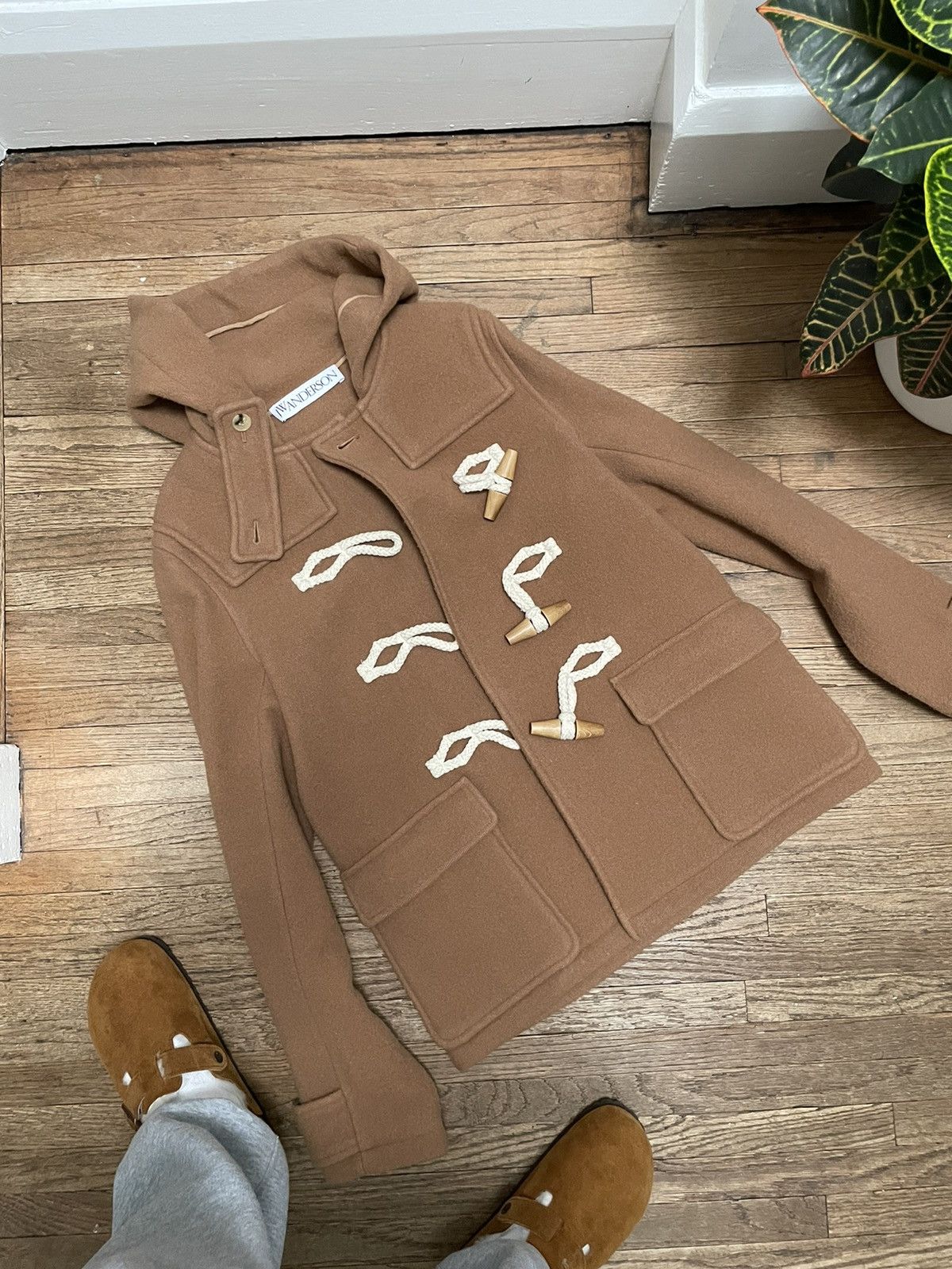 image of J W Anderson J.w.anderson Duffle Coat in Beige, Men's (Size Medium)