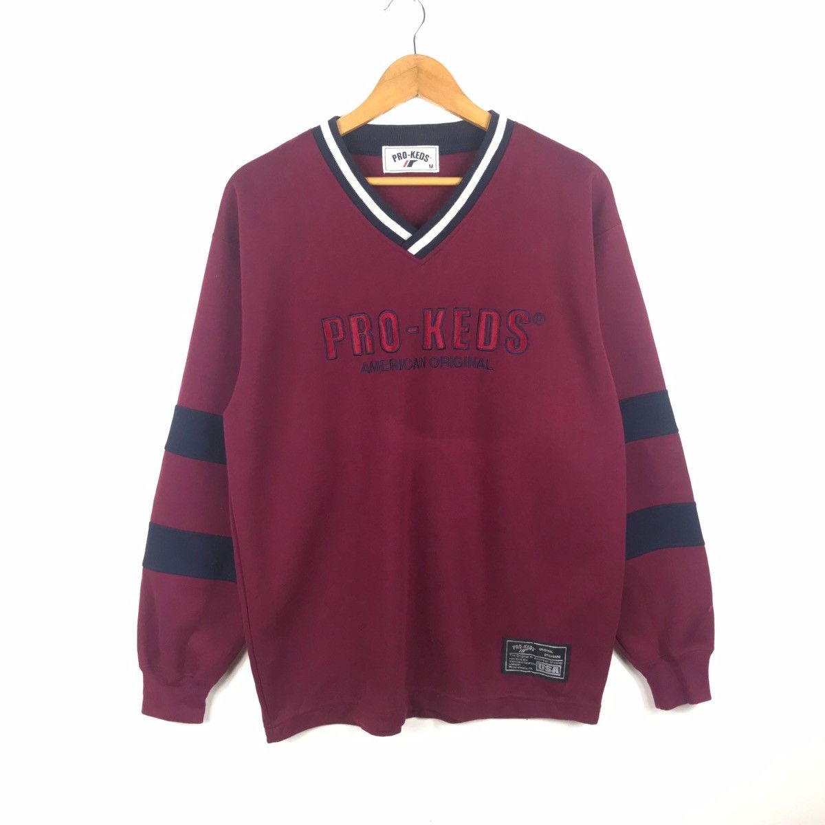 image of Pro Keds Jumper Pullover Sweatshirt in Red, Men's (Size Medium)