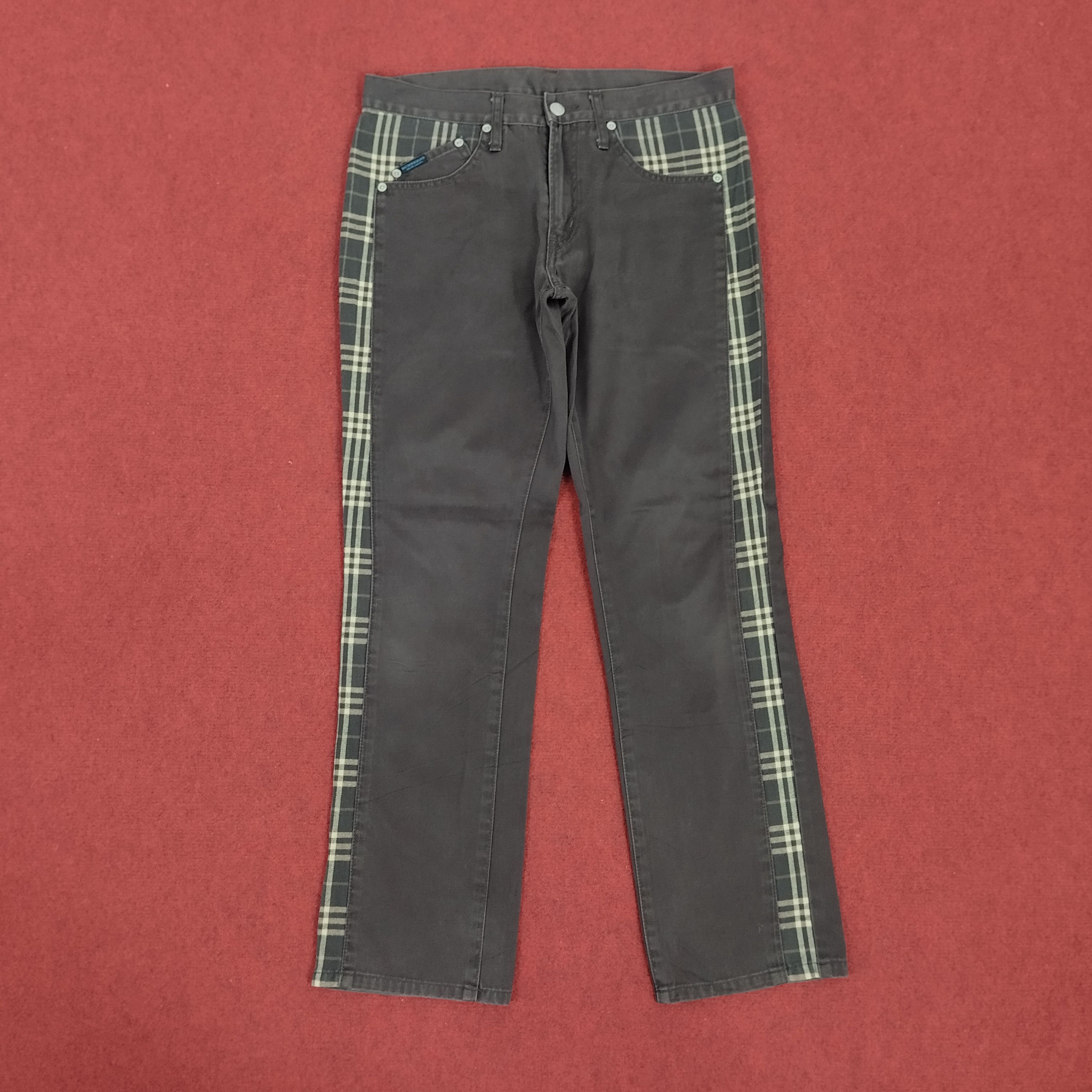 Burberry × Vintage Burberry London Blue Label Nova Check Trousers Pants Size US 31 - 1 Thumbnail