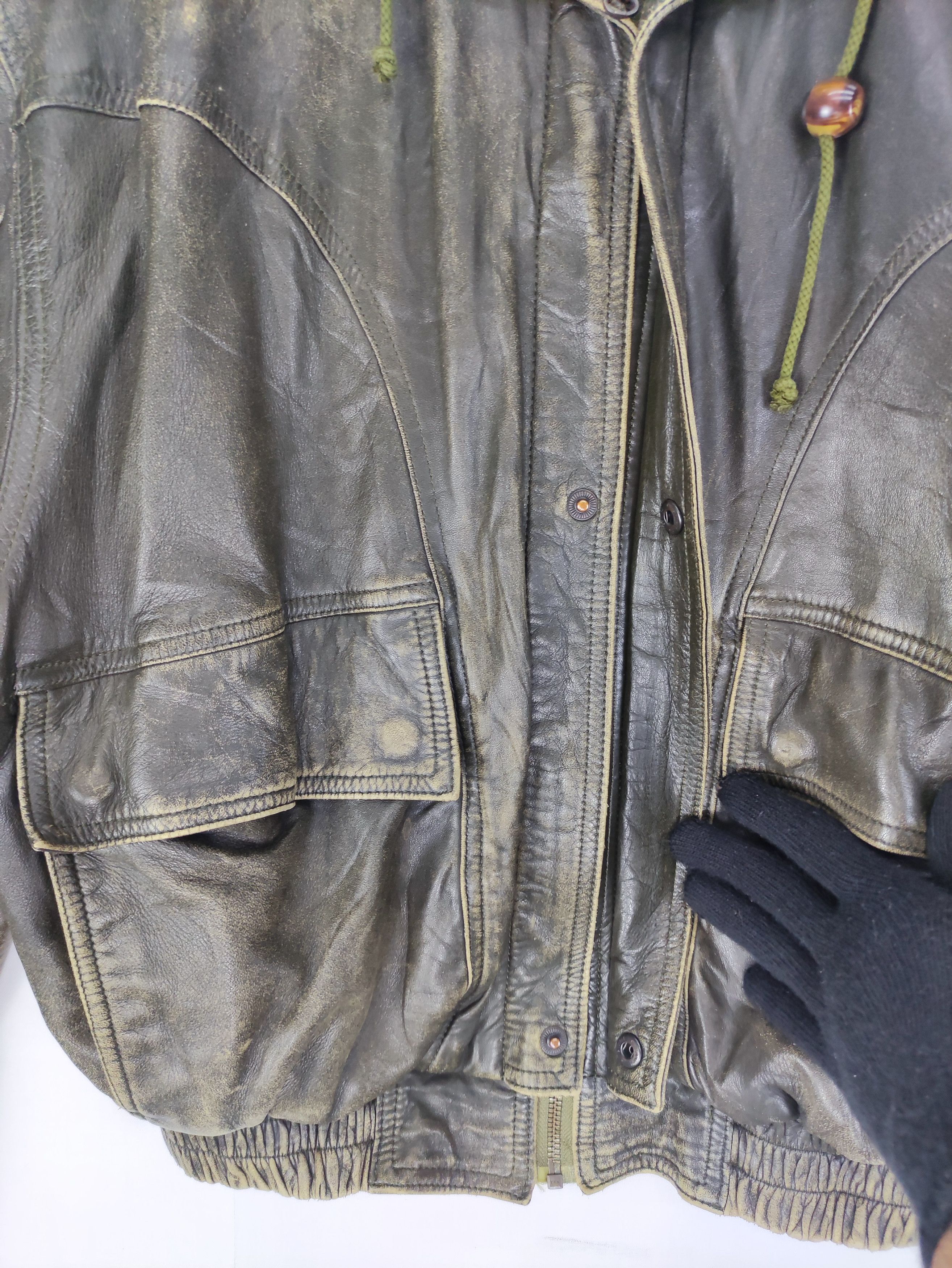 Leather Vintage Takagi Fur Leather Jacket Zipper Size US L / EU 52-54 / 3 - 6 Thumbnail